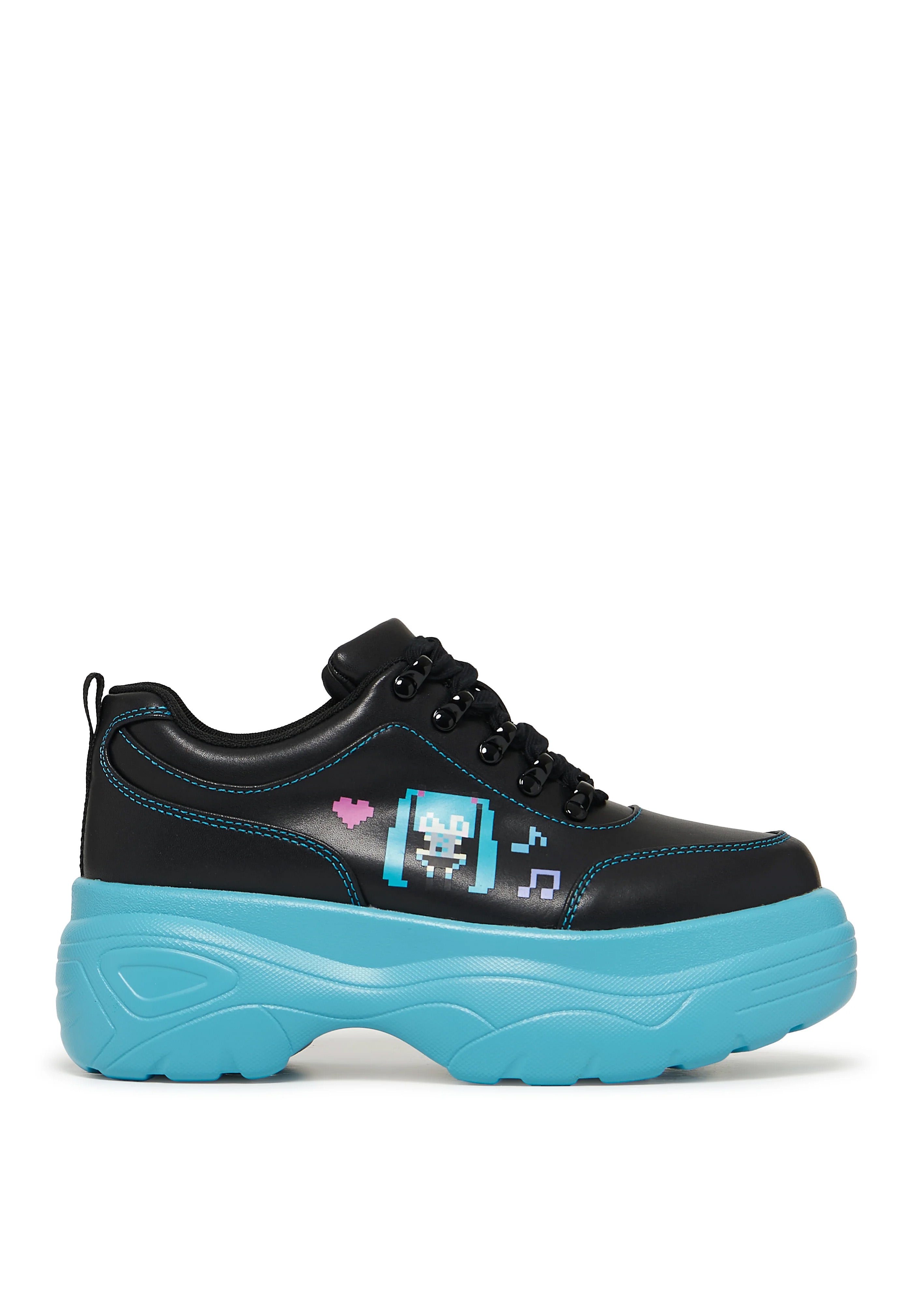 Koi Footwear x Hatsune Miku - Virtual Diva Miku Chunky Black - Girl Sh