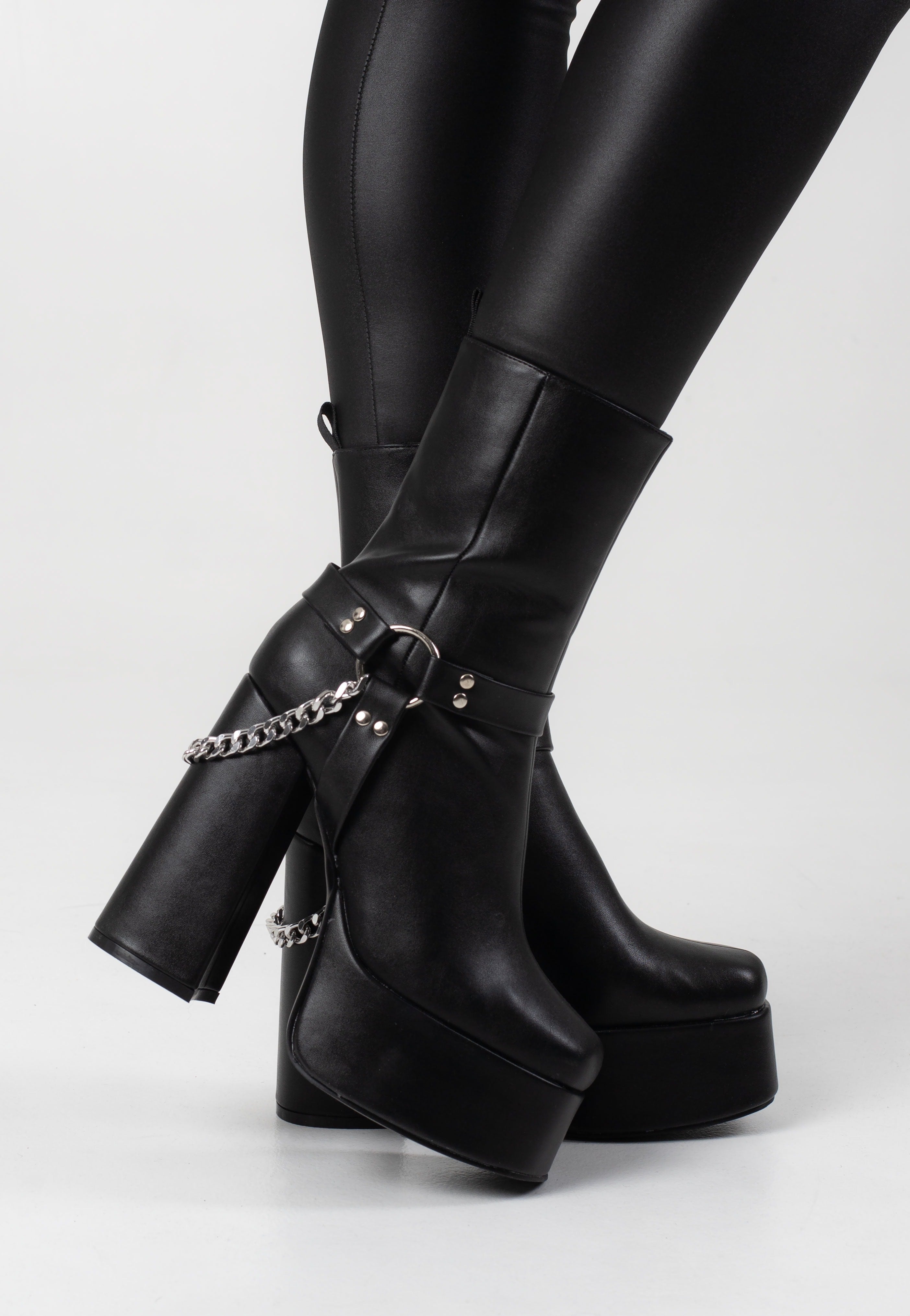 Koi Footwear - Natron Platform Heeled Chain - Girl Shoes | Women-Image