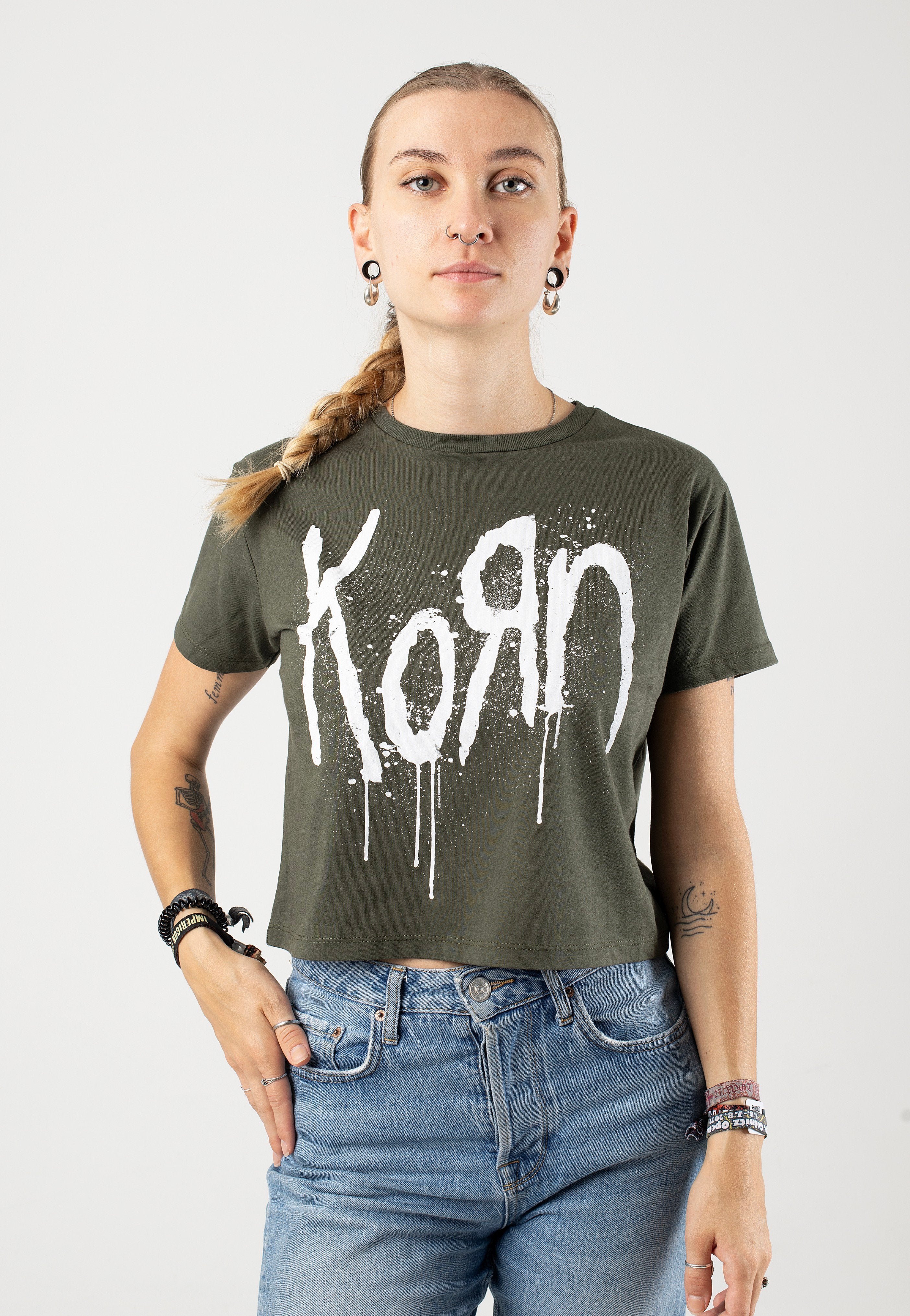 Korn - Still A Freak Cropped Khaki - T-Shirt