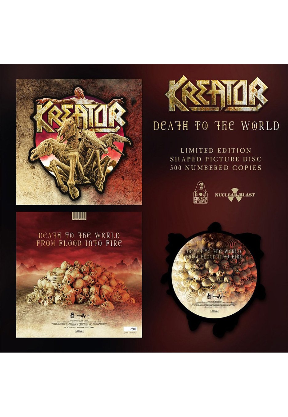 Kreator - Death To The World Picture - Colored Mini Vinyl