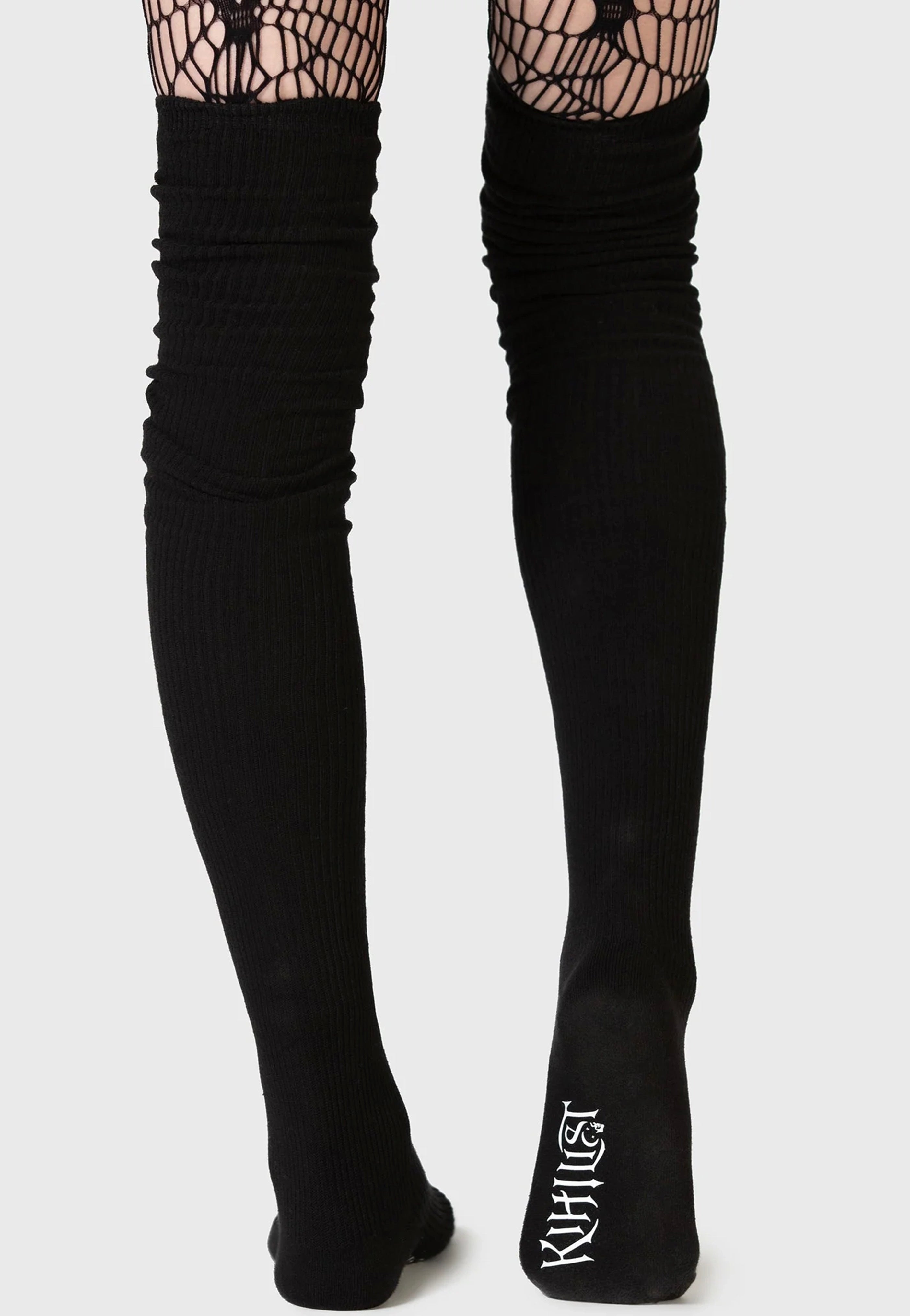 Killstar x Kihilist - Kurika Knee - Socks | Neutral-Image