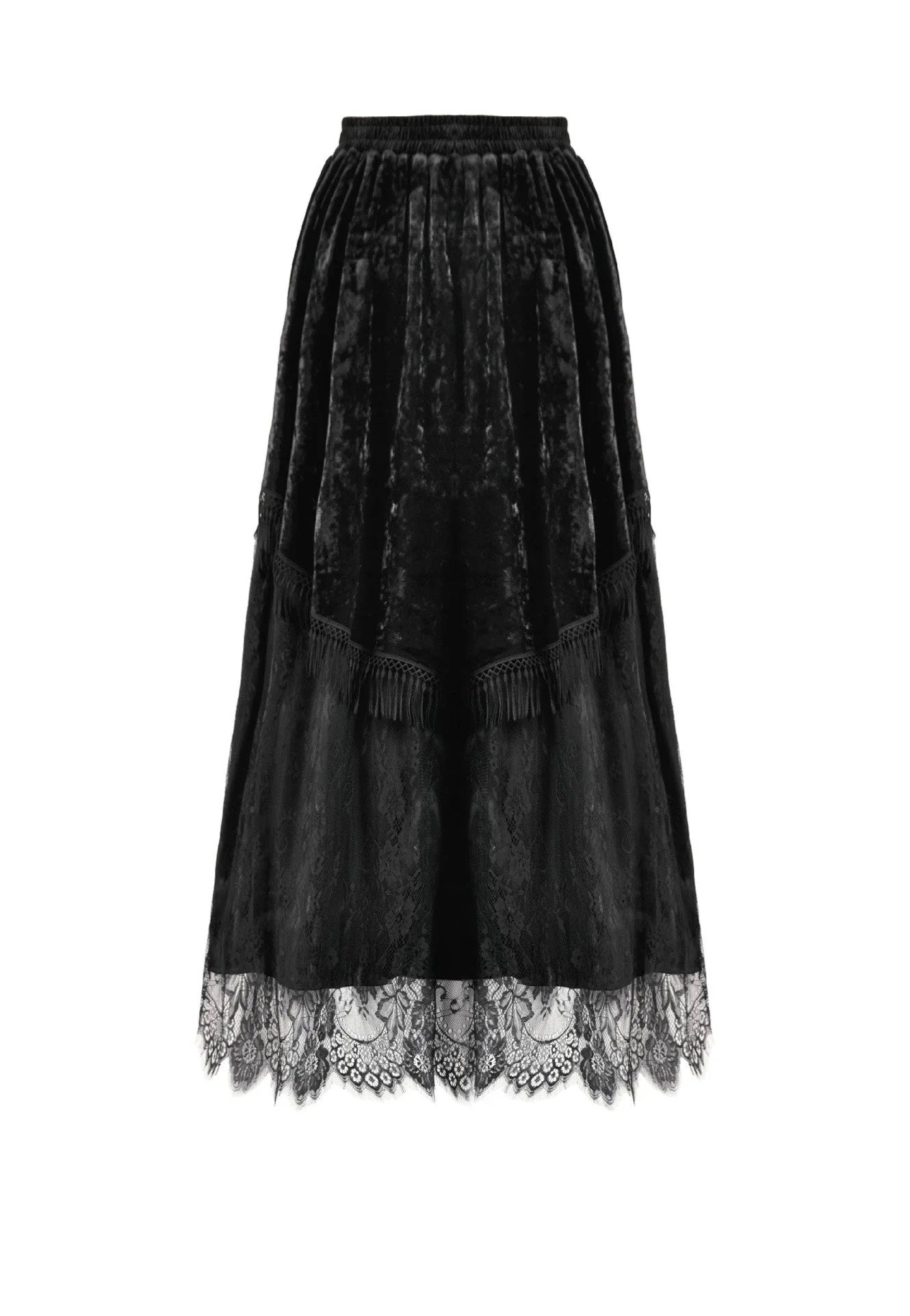Dark In Love - Gothic Court Floral Tassel - Skirt | Women-Image