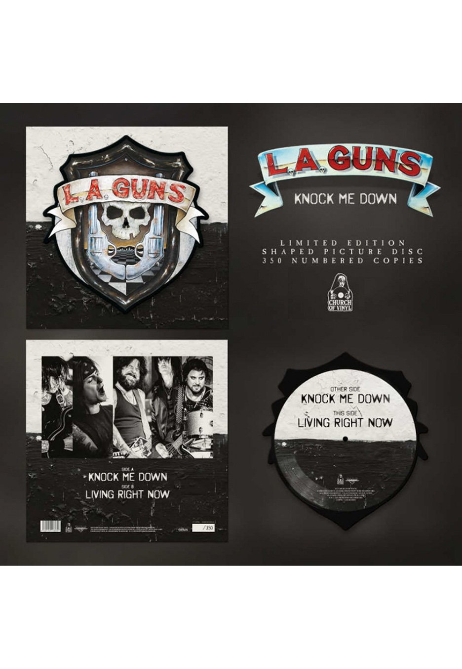 L. A. Guns - Knock Me Down Picture - Colored Mini Vinyl