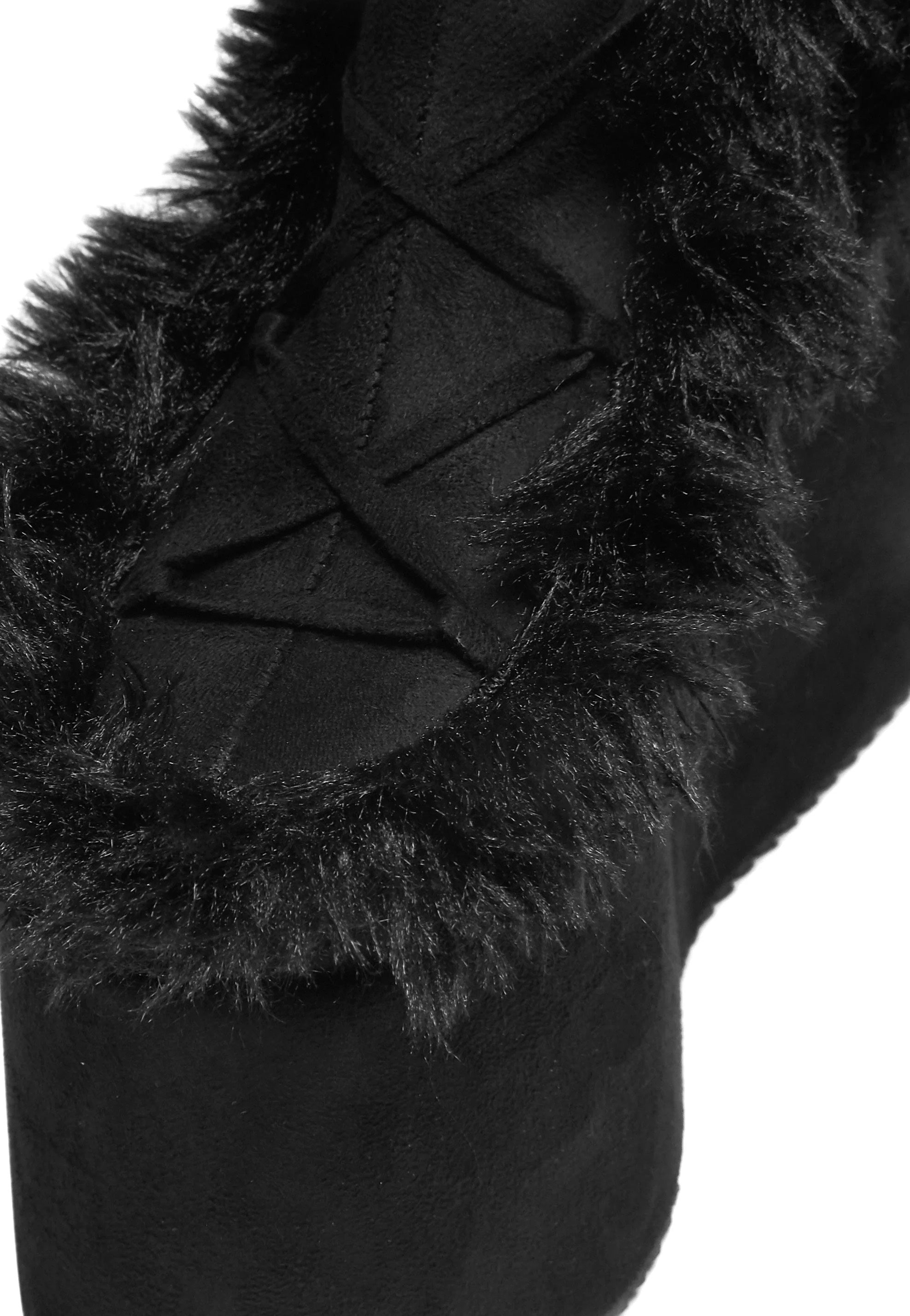 Koi Footwear x Twilight - La Push Crescent Platform Faux Fur Long Black - Girl Shoes | Women-Image