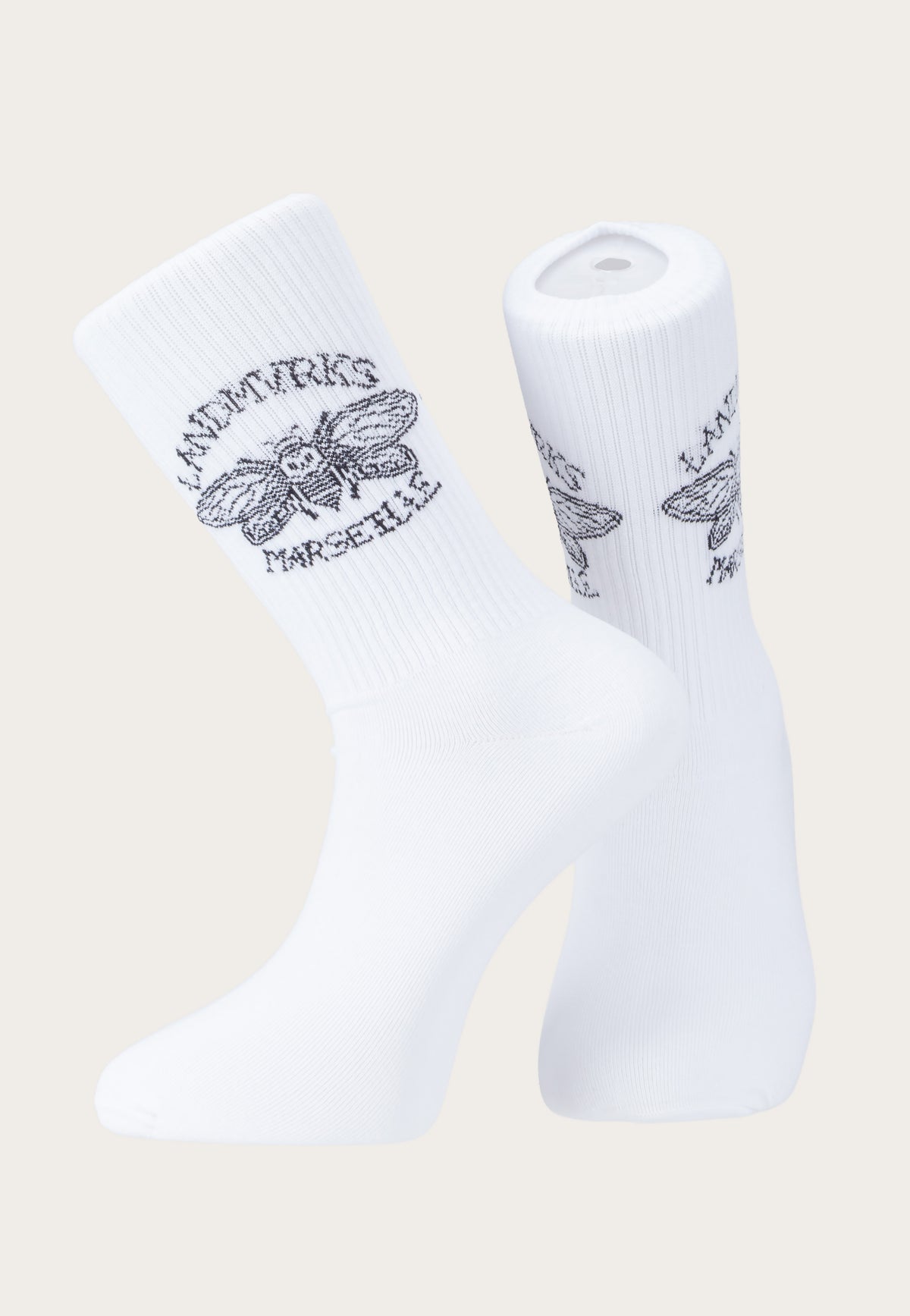 Landmvrks Cicada Marseille White Calcetines