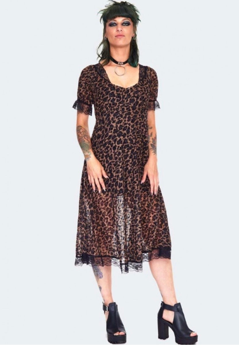 Jawbreaker - Leopard Print Brown - Dress