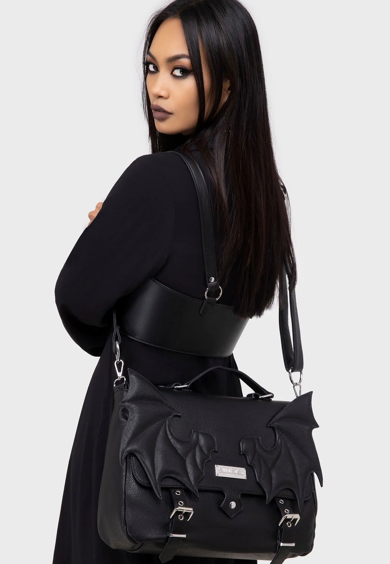 Killstar - Le Fey Messenger Black - Messenger Bag | Women-Image