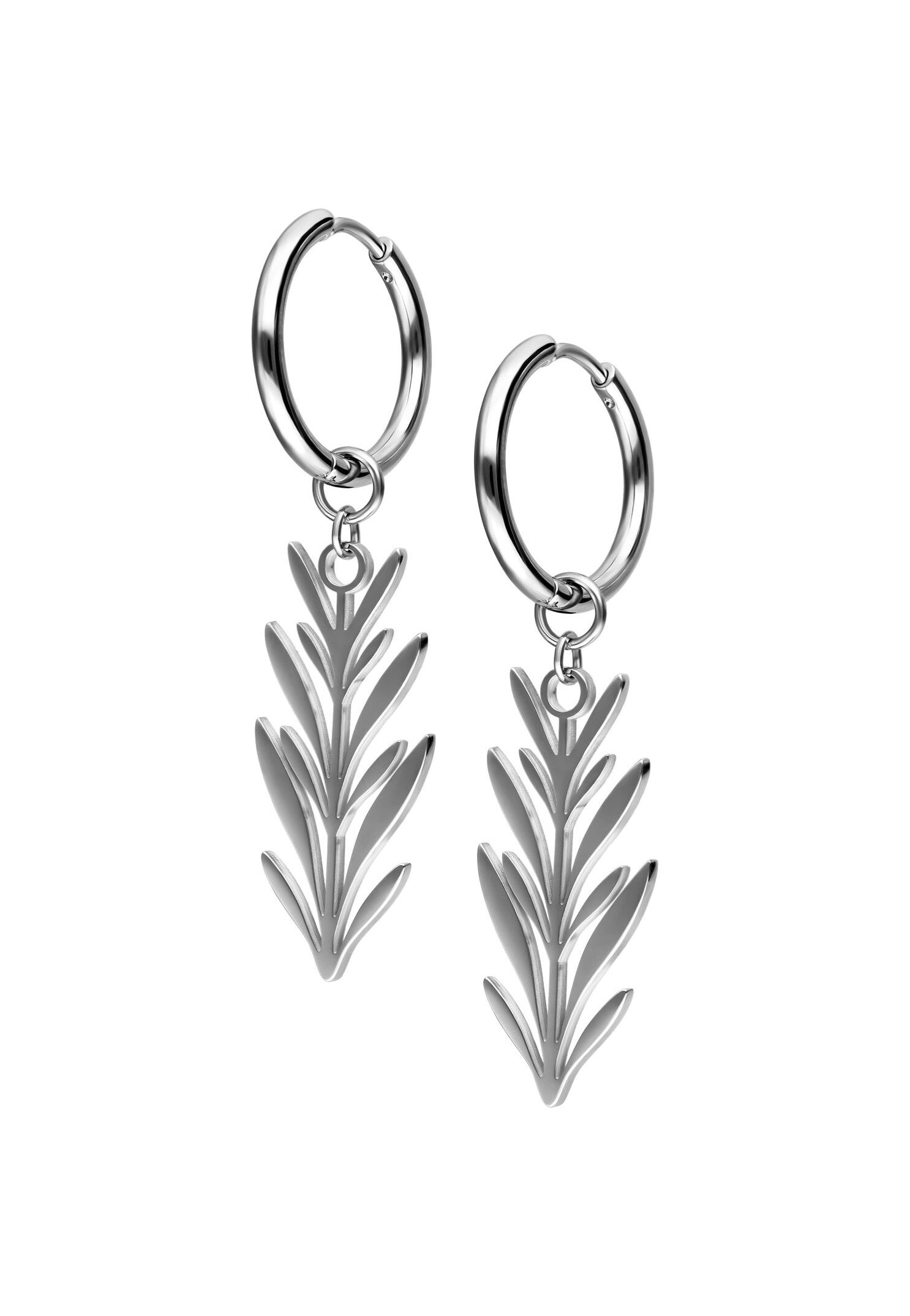 Wildcat - Lovely Branch Hoops Silver - Earrings | Neutral-Image
