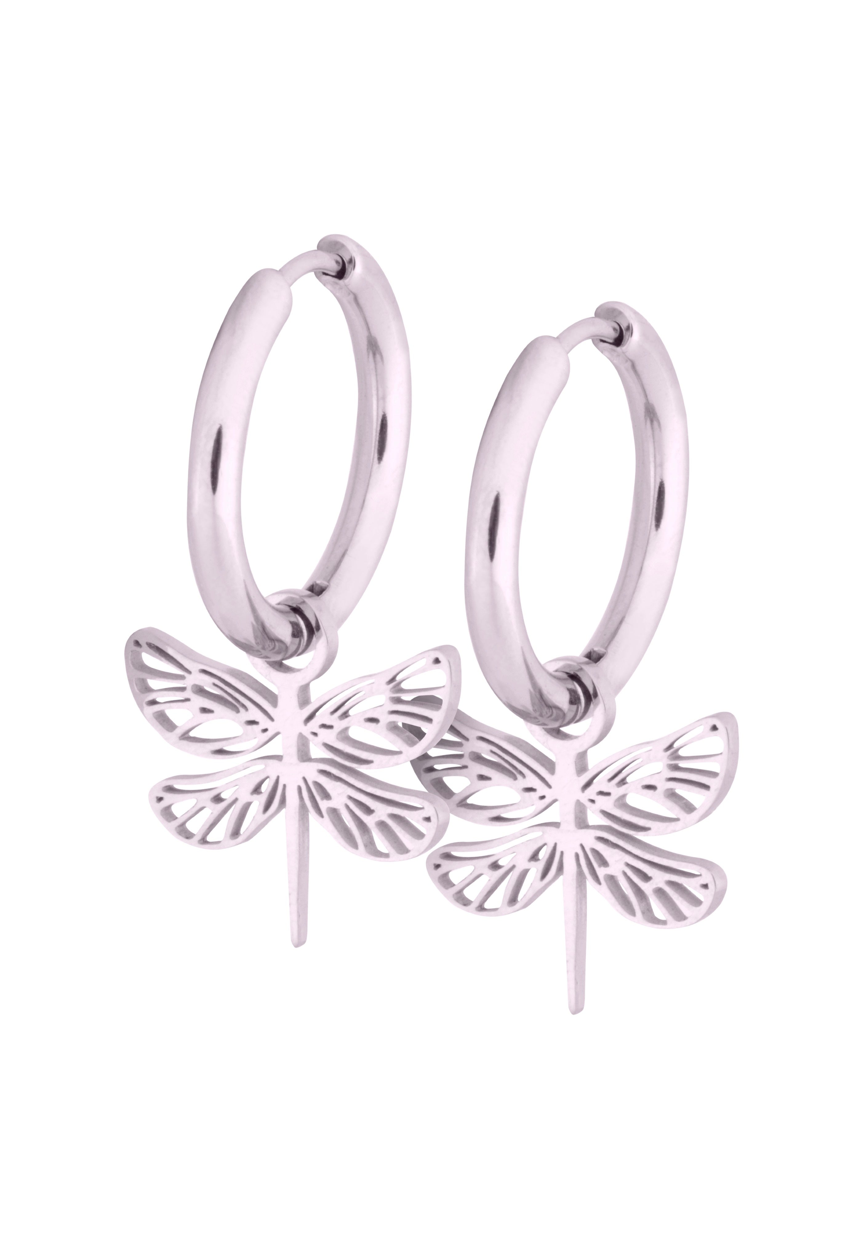 Wildcat - Little Dragonfly Hoops (Pair) Silver - Earrings