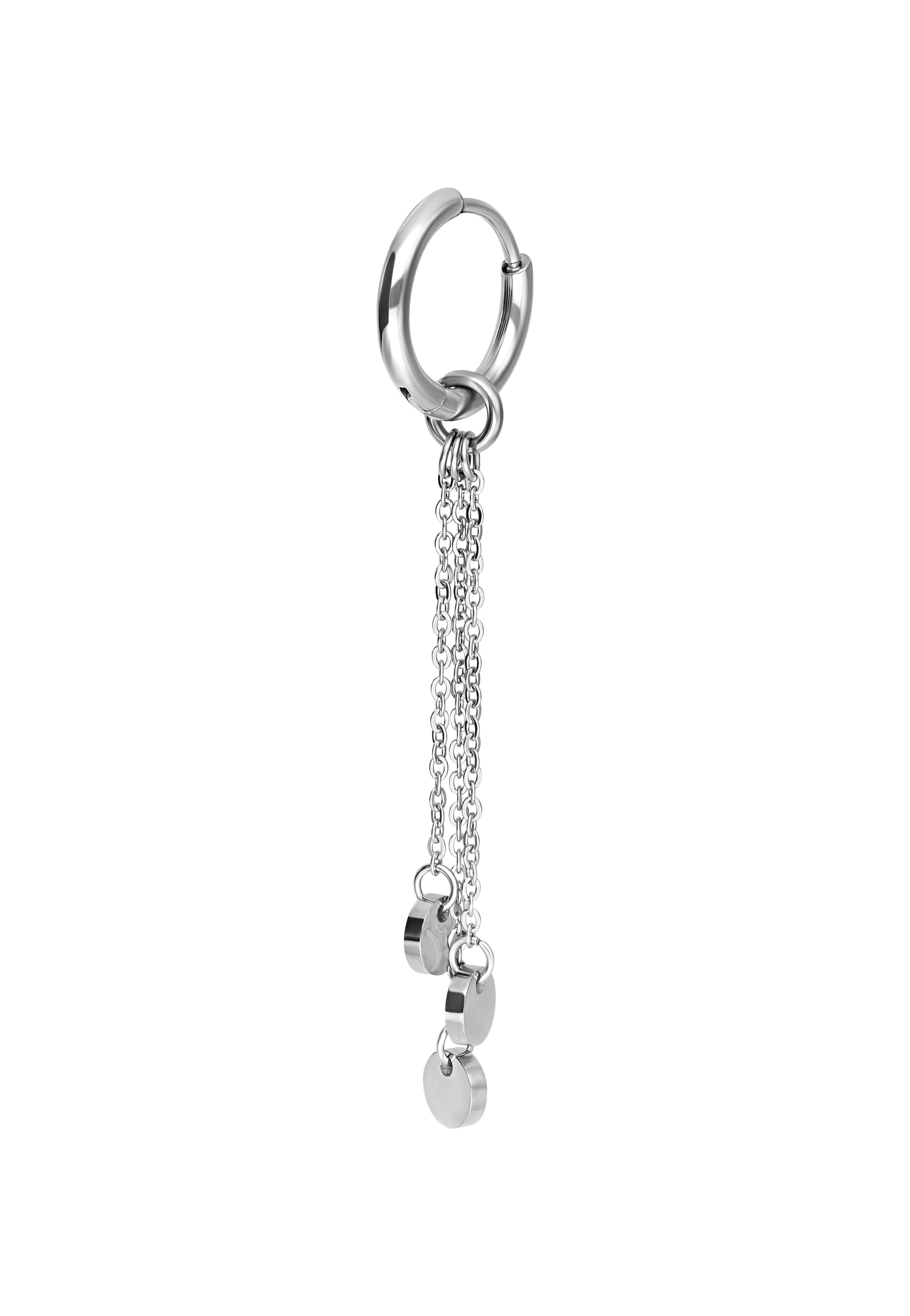 Wildcat - Little Plate Hoops Silver - Earrings | Neutral-Image
