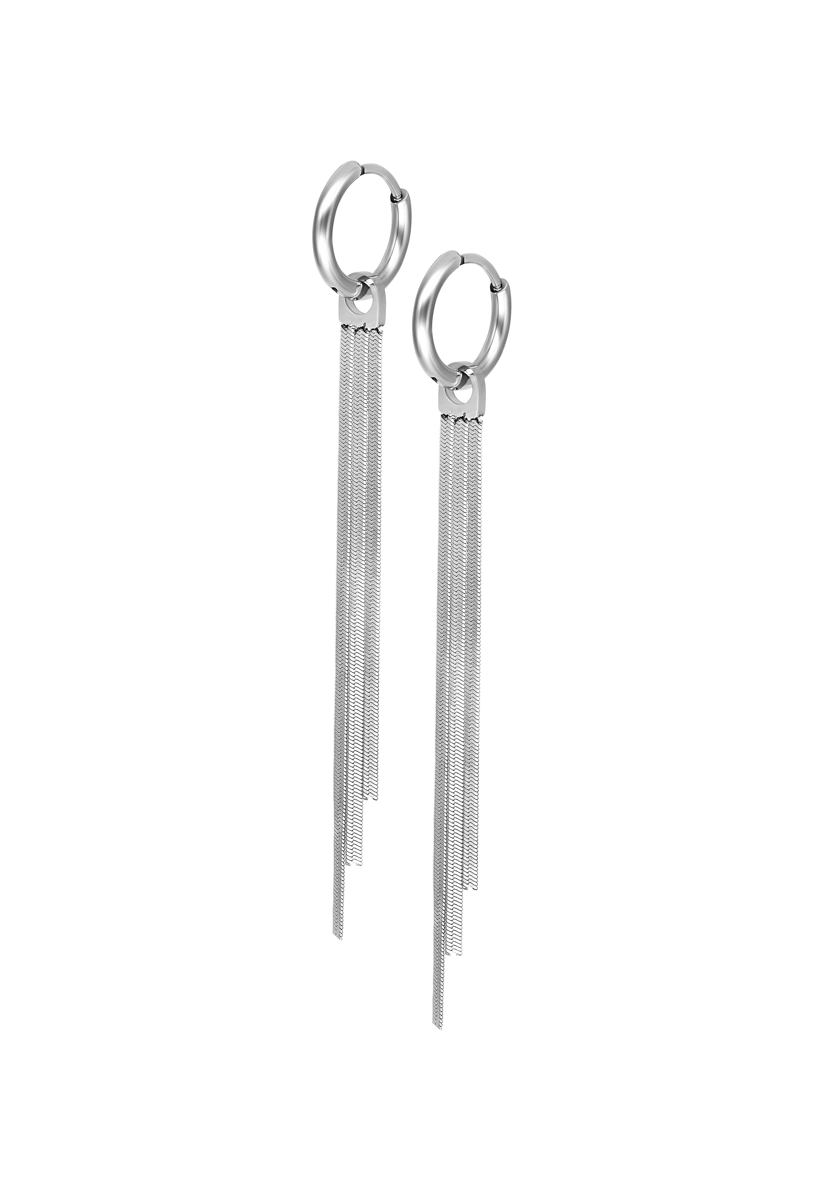Wildcat - Little Snakechain Hoops Silver - Earrings | Neutral-Image