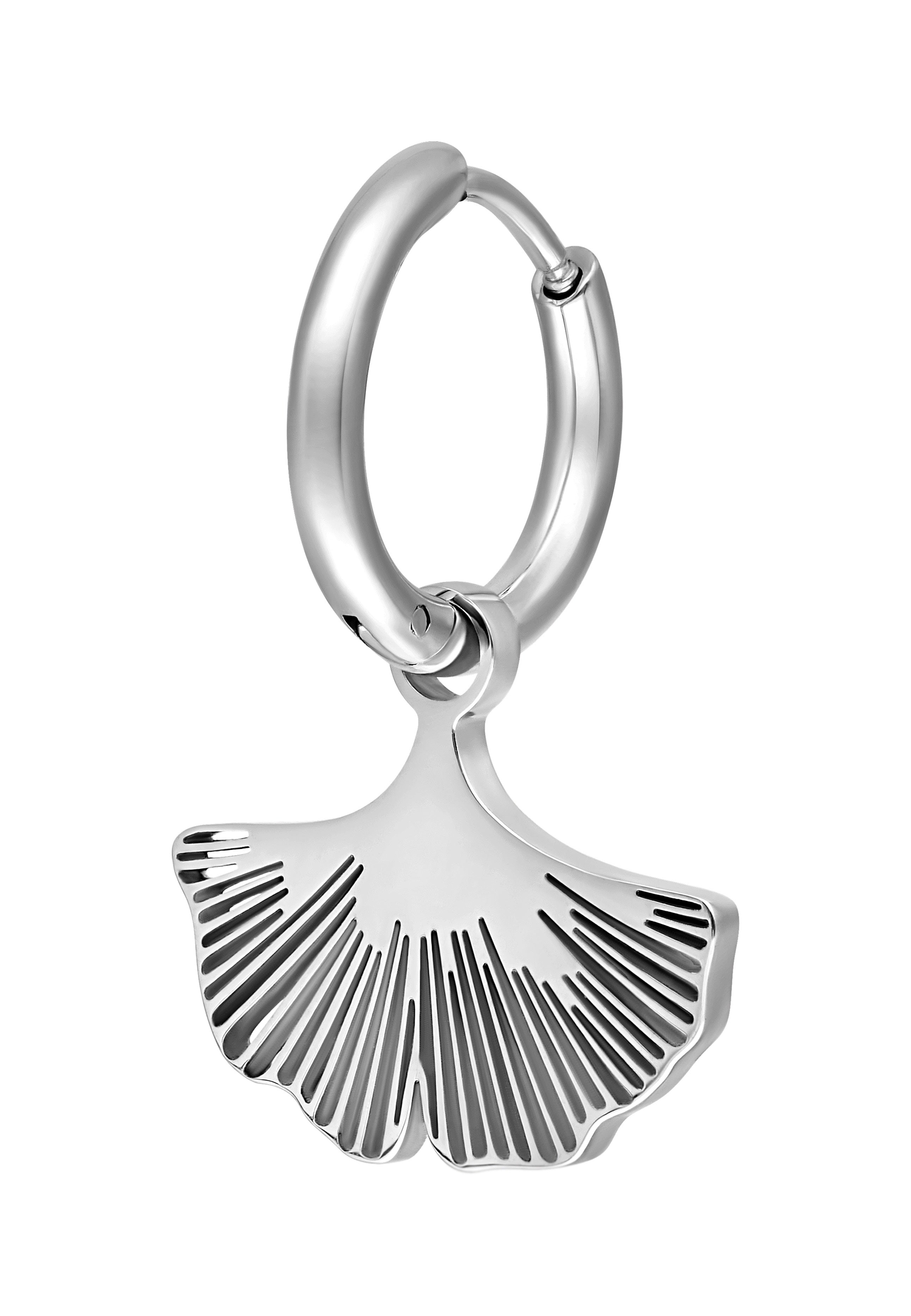 Wildcat - Little Ginkgo Hoops Silver - Earrings | Neutral-Image