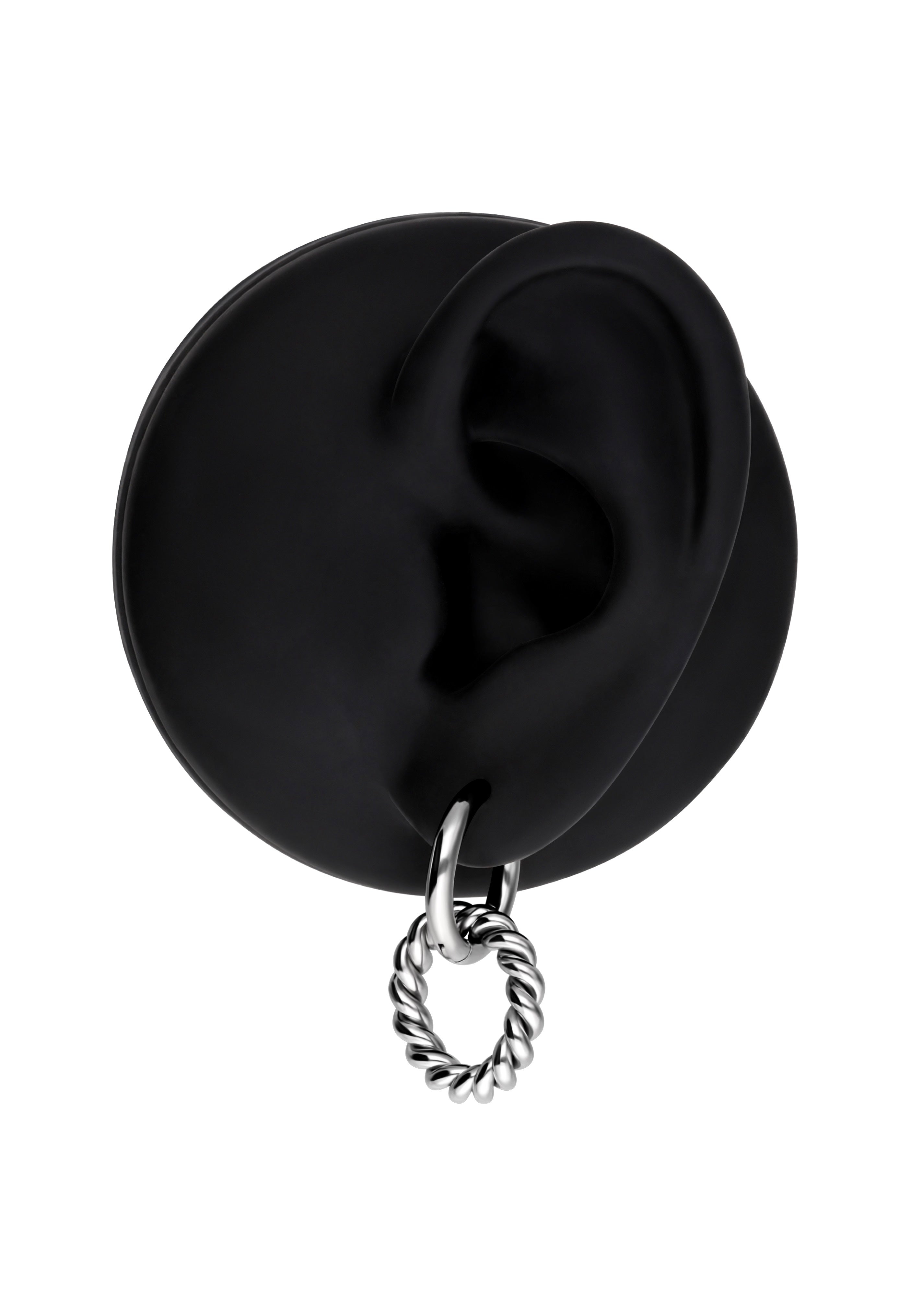 Wildcat - Twisted Circle Hoops Silver - Earrings | Neutral-Image