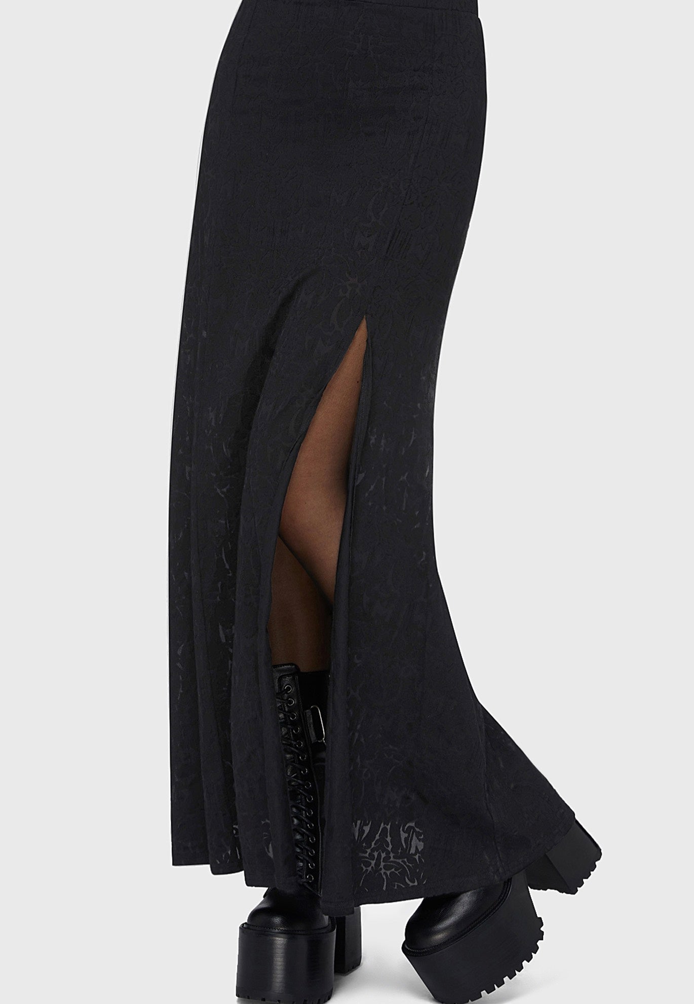 Killstar x Motionless In White - Lisbeth Maxi Black - Skirt | Women-Image