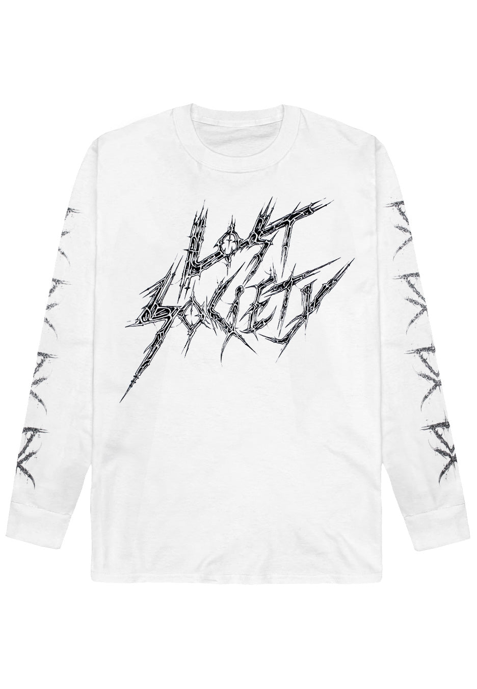 Lost Society Logo And Sigil White Tshirt manches longues