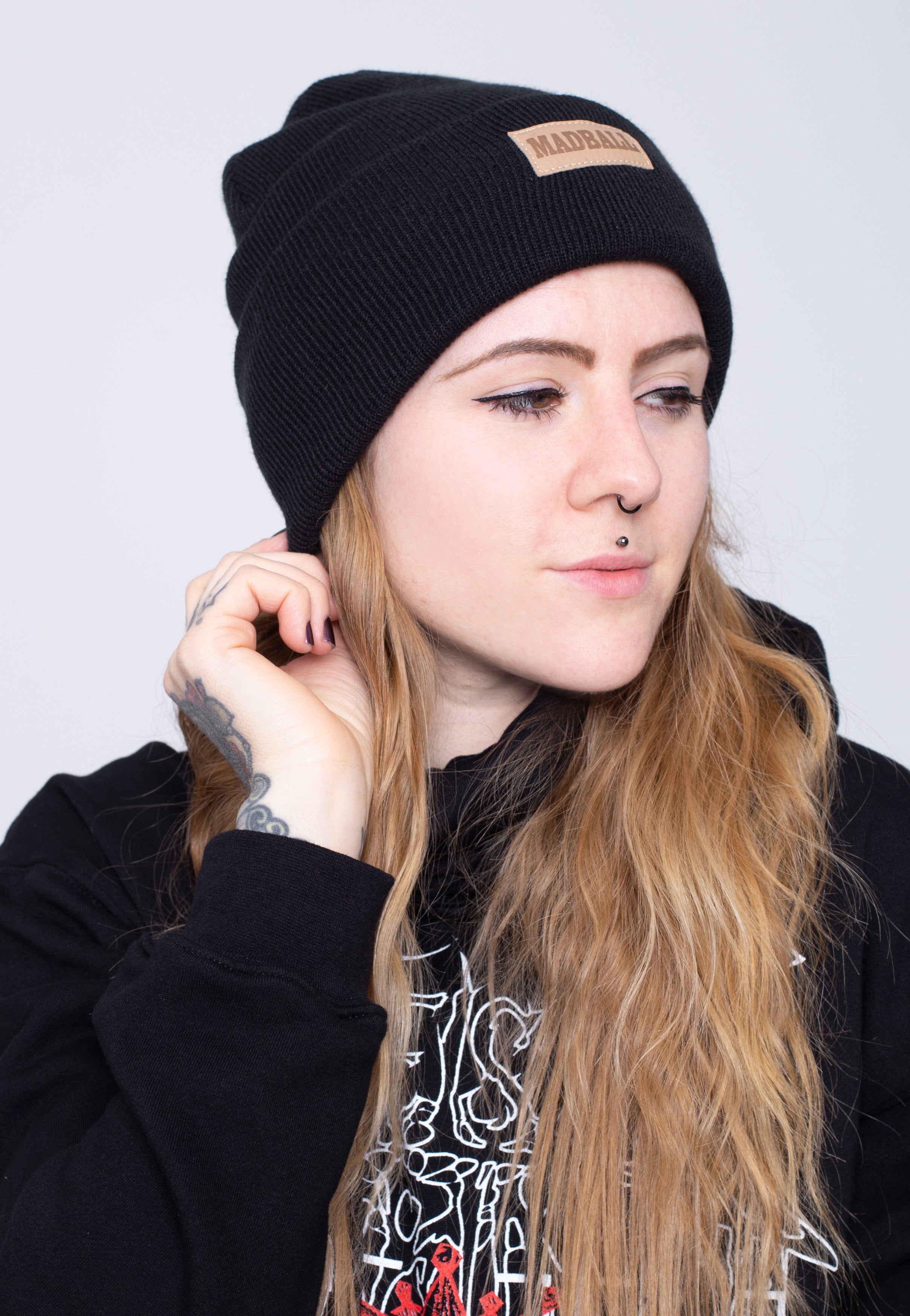 Madball - Logo Fake Leather Patch - Beanie | Neutral-Image
