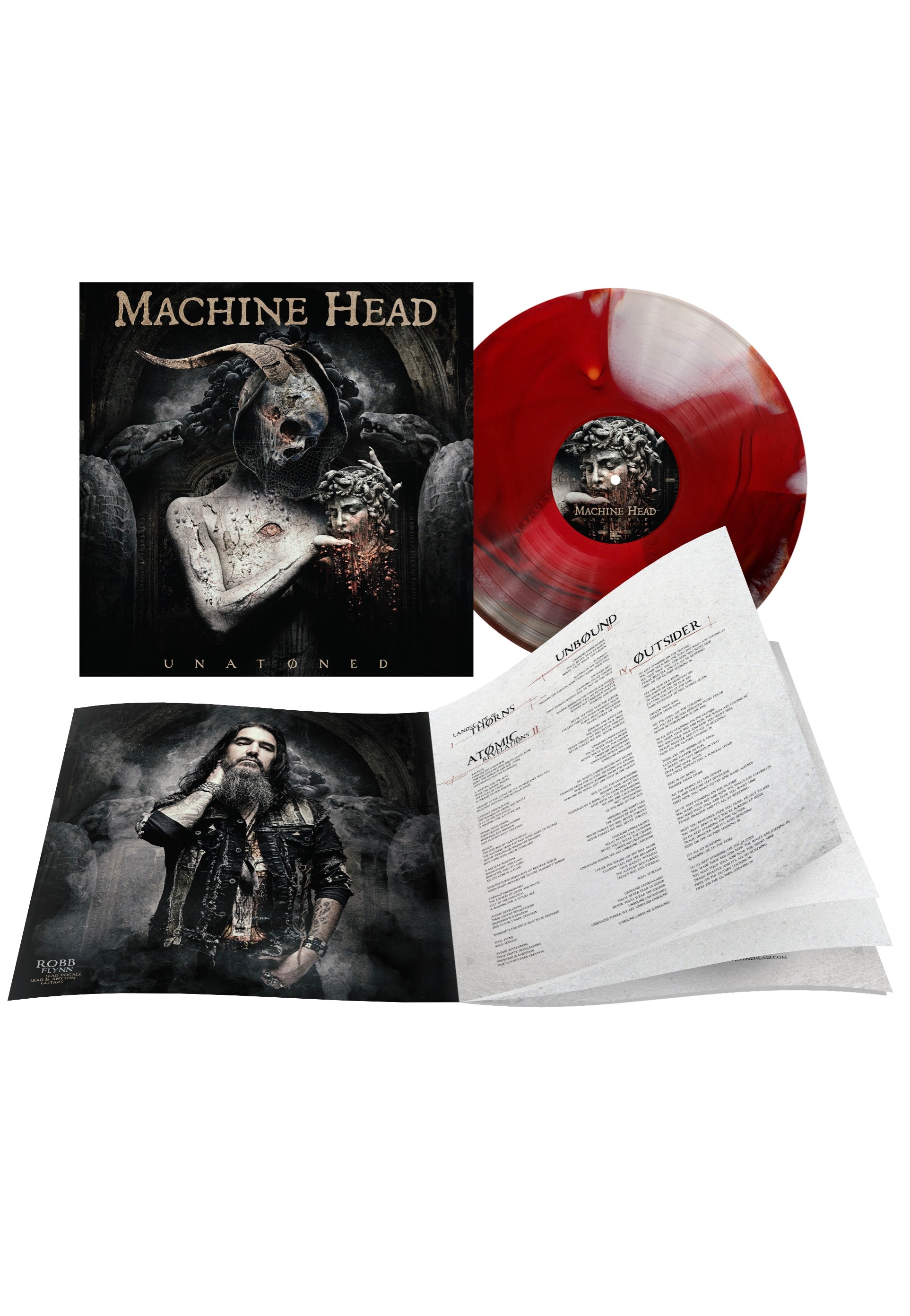 Machine Head - UNATØNED BØNESCRAPER EDITIØN Ltd. Bone w/ Black & Red - Colored Vinyl | Neutral-Image
