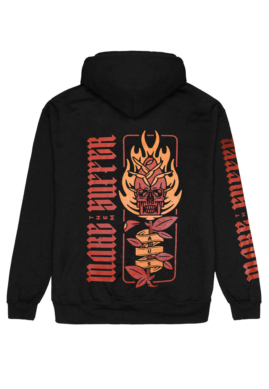Make Them Suffer - Burning Skull Rose - Hoodie | Neutral-Image