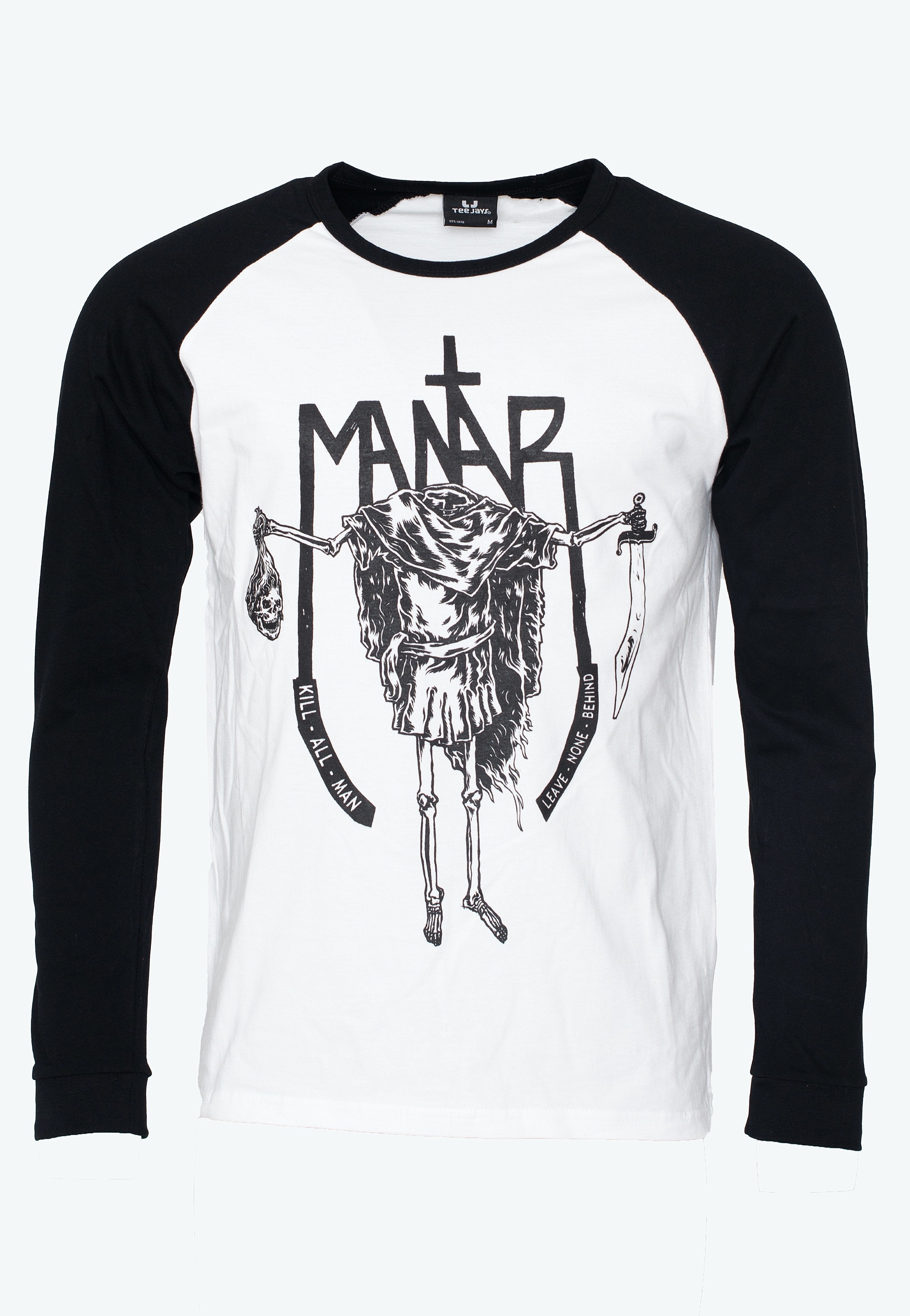 Mantar - Kill All Man White/Black - Longsleeve