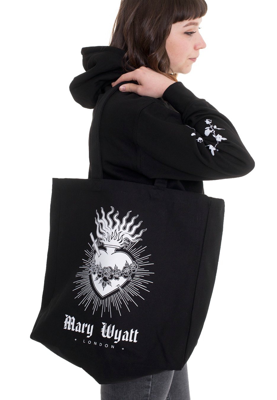 Mary Wyatt - Sacred Canvas Black - Tote Bag