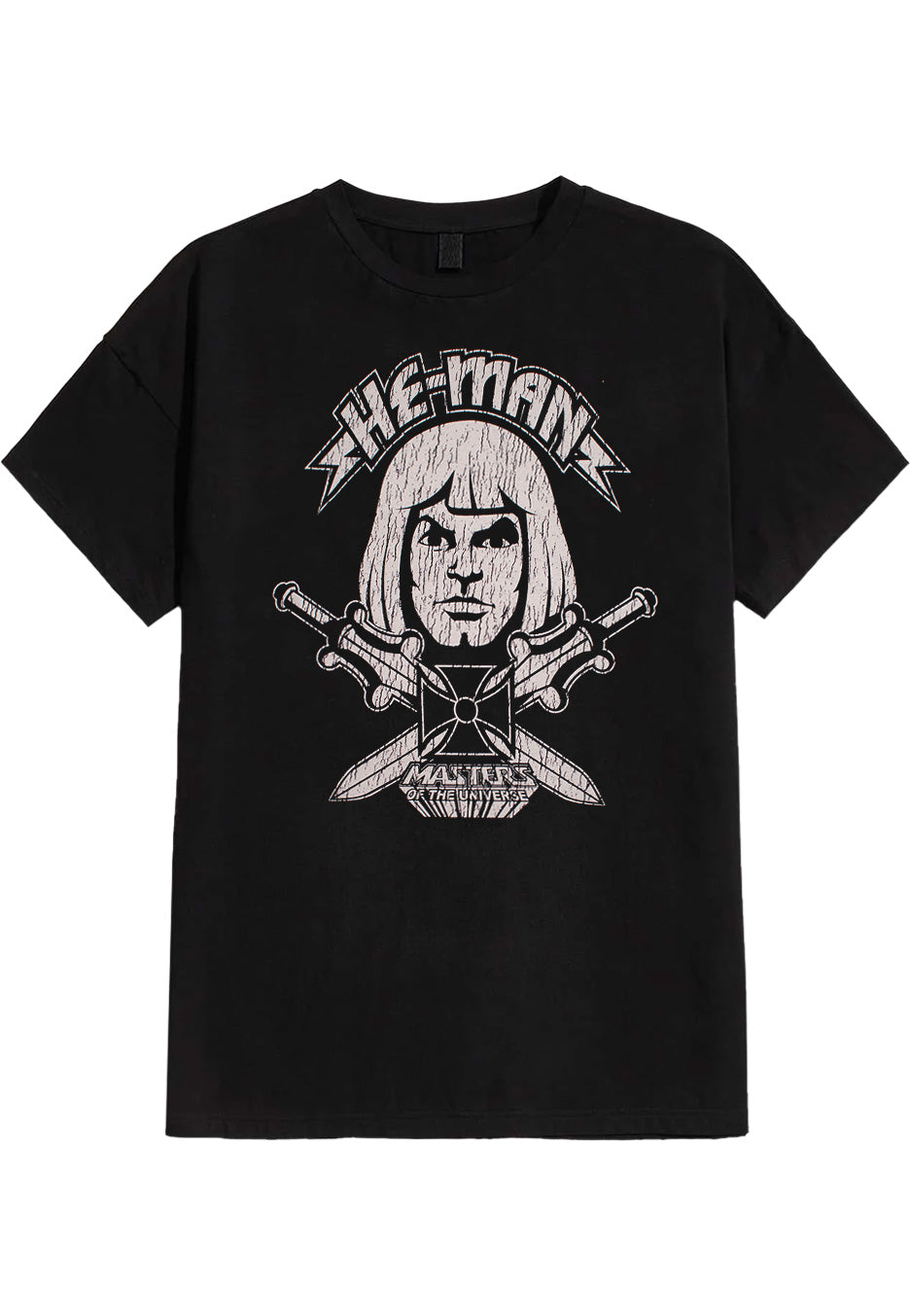 Masters Of The Universe - He Man Greyscale X-Swords - T-Shirt | Neutral-Image