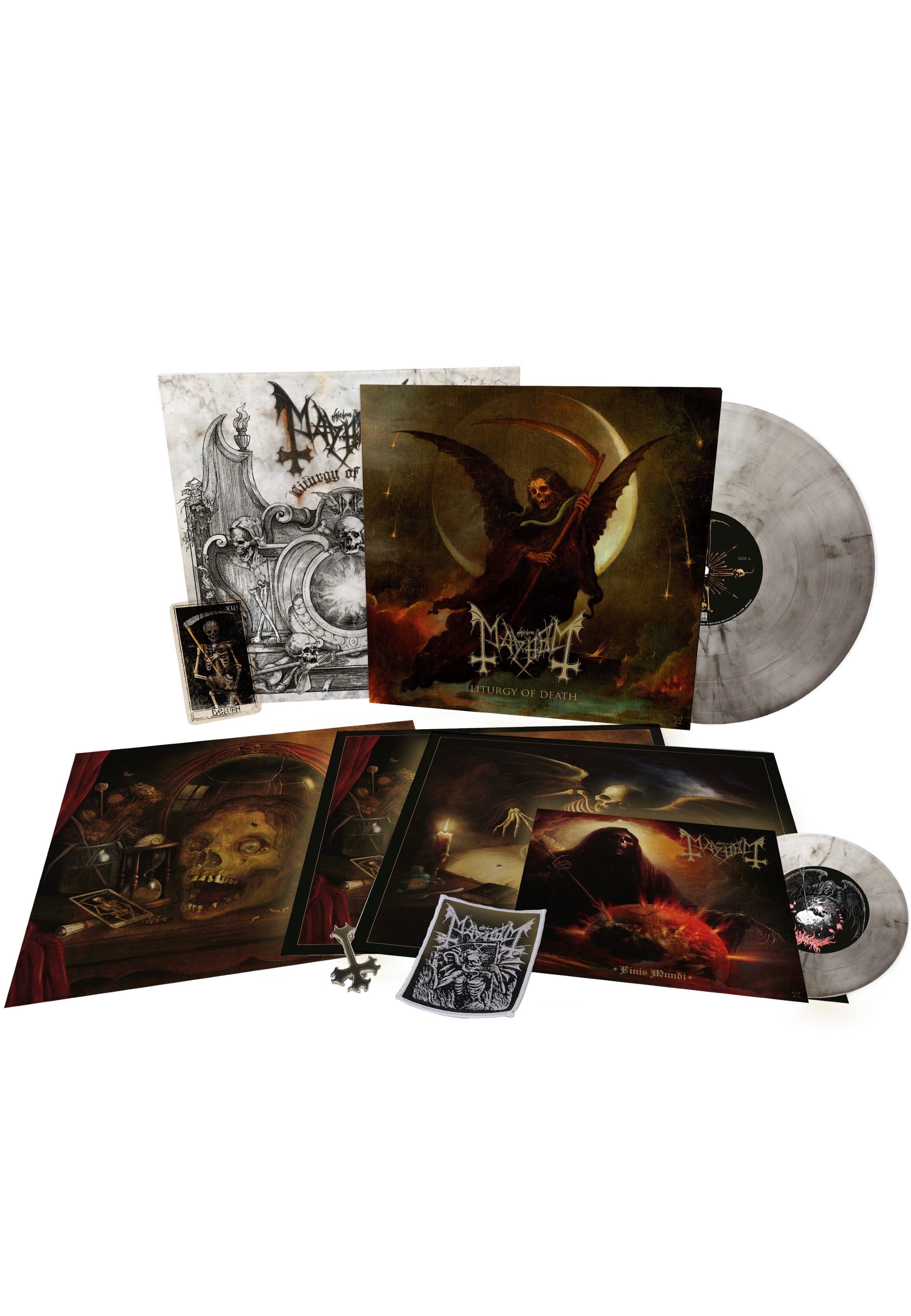 Mayhem - Liturgy Of Death Ltd. Deluxe Clear-Black - Colored Vinyl Boxs