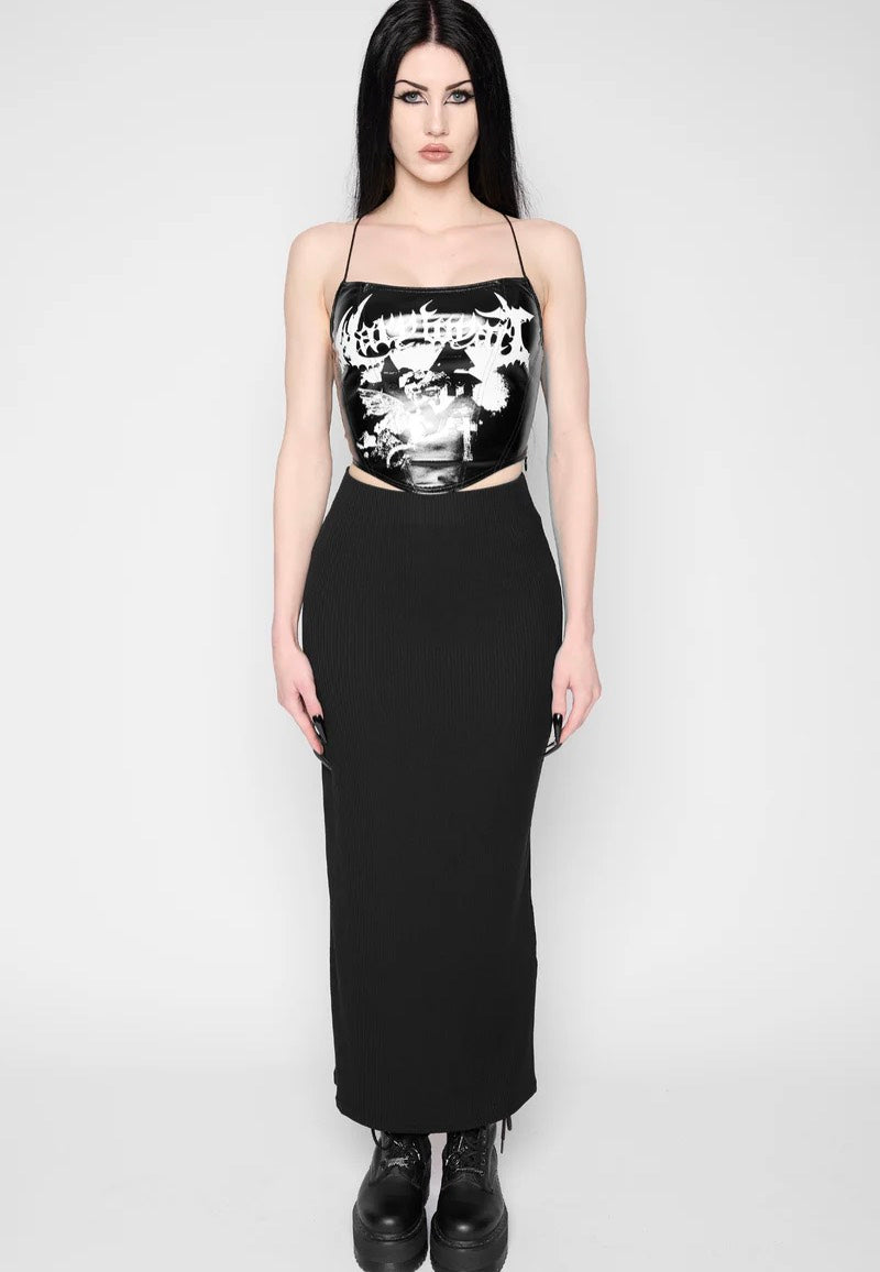 Mary Wyatt Aiden Midi Black Skirt
