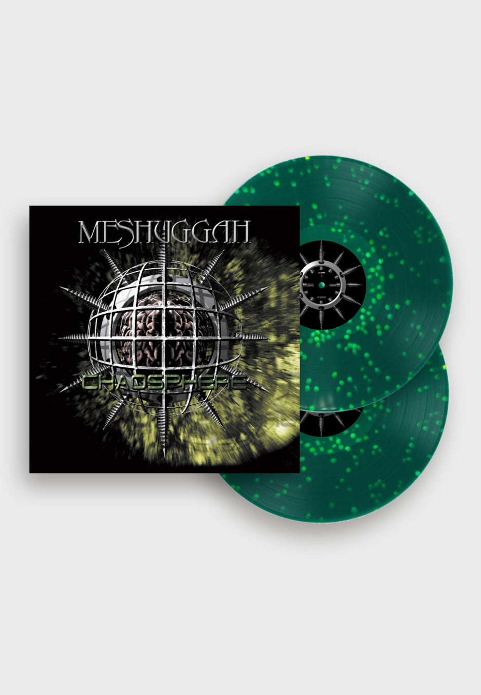Meshuggah Chaosphere (25th Anniversary Remaster) Ltd. Green w/ Yellow Splattered 2 Vinyl
