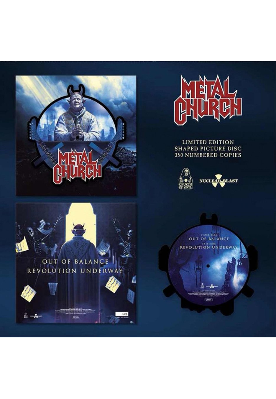 Metal Church - Out Of Balance Shape Vinyl Picture - Colored Mini Vinyl
