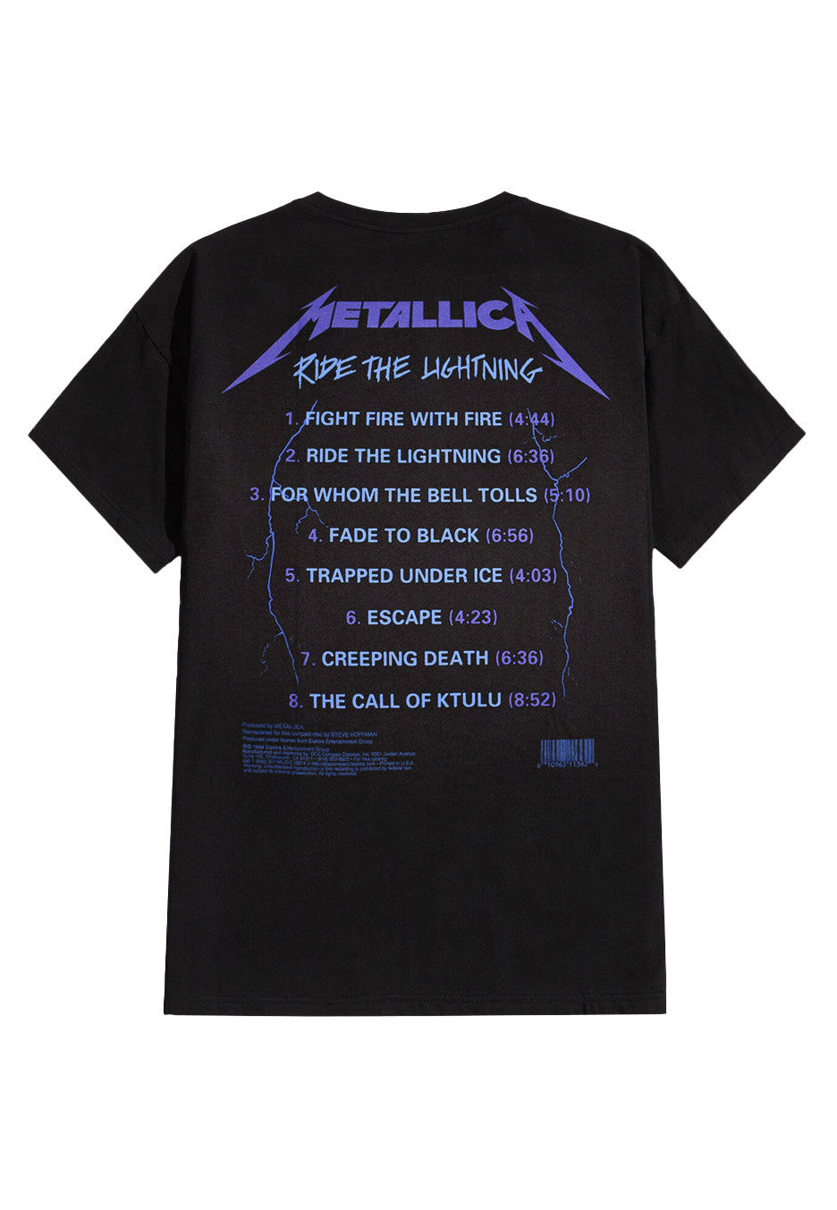 Metallica - Ride The Lightning Tracks - T-Shirt | Nuclear Blast