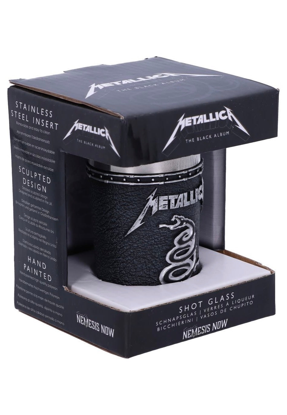 Metallica The Black Album Shot Glass