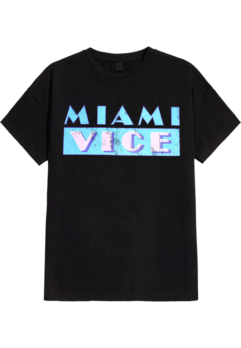 トップス Miami Vice (2006) Promotional T-Shirt Miami Vice Logo Adult T-Shirt - Walmart.com