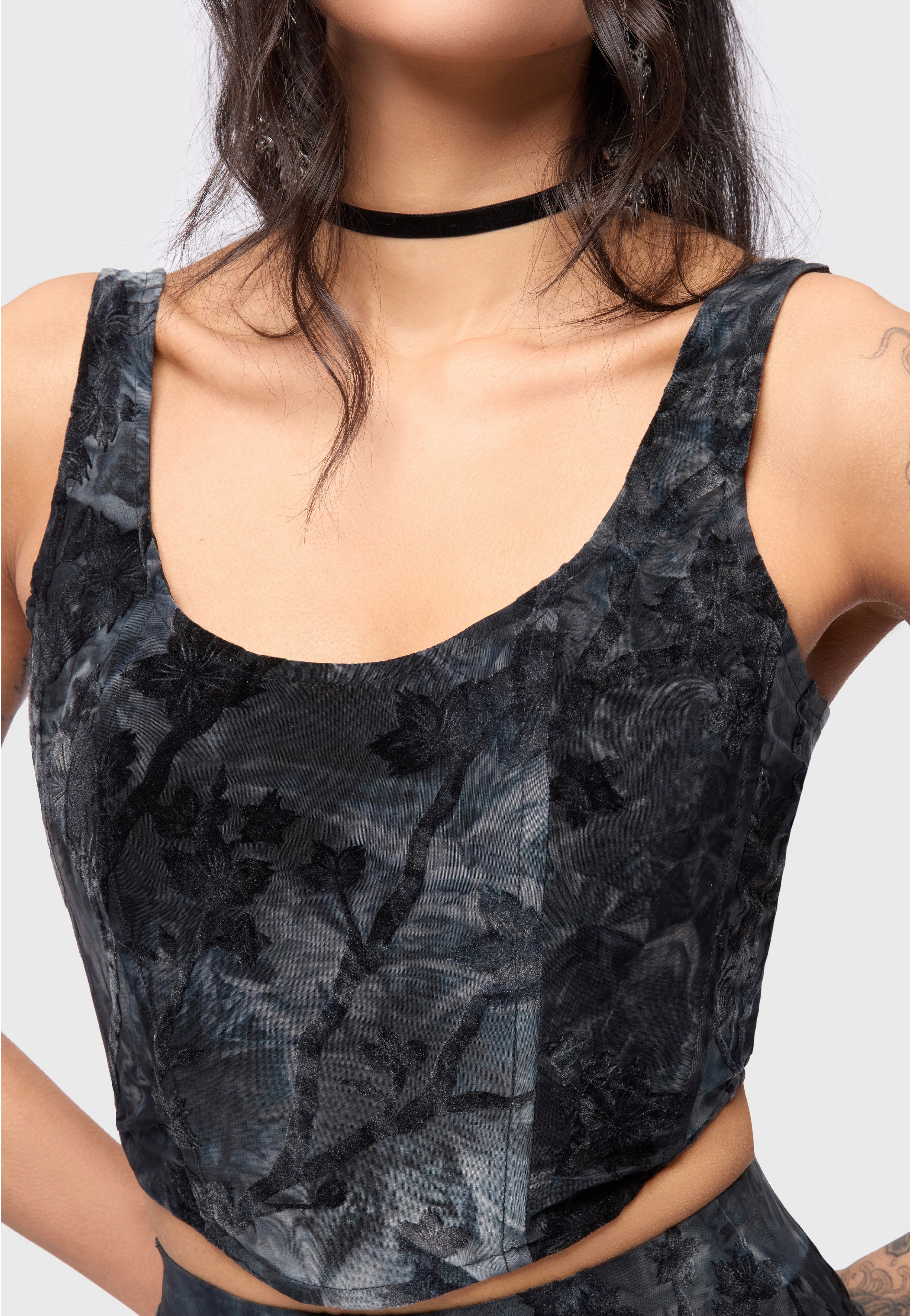 Killstar - Midnight Veil Navy - Corset | Women-Image
