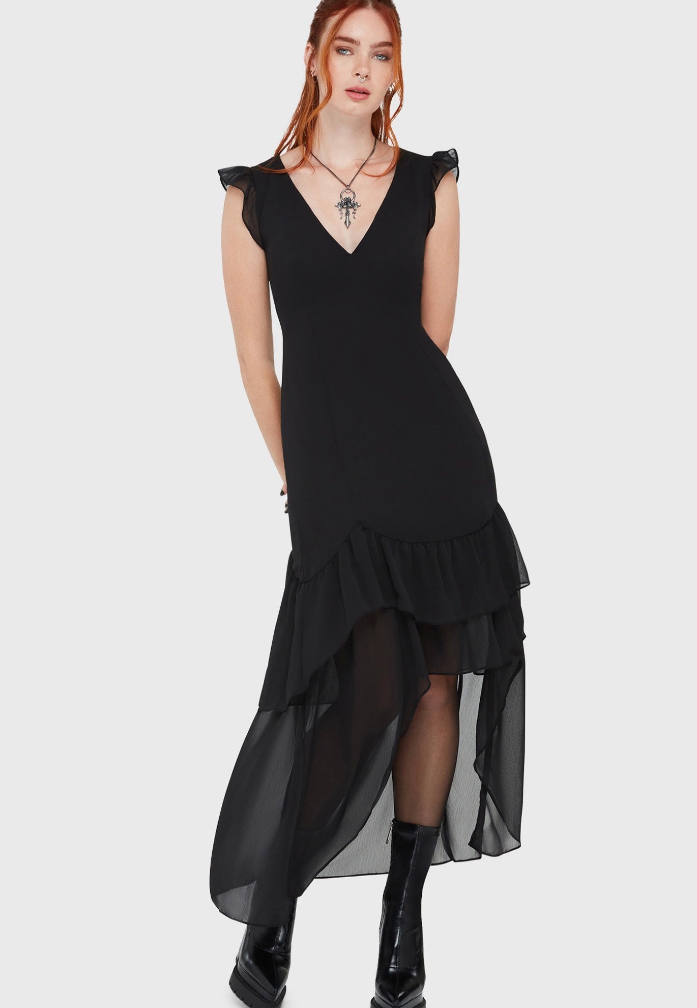 Killstar - Misty Hollow Midi Black - Dress | Women-Image