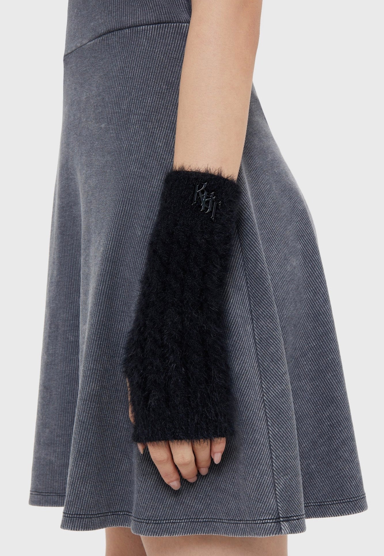 Killstar x Kihilist - Moons Gaze Fingerless Black/Grey - Gloves | Neutral-Image