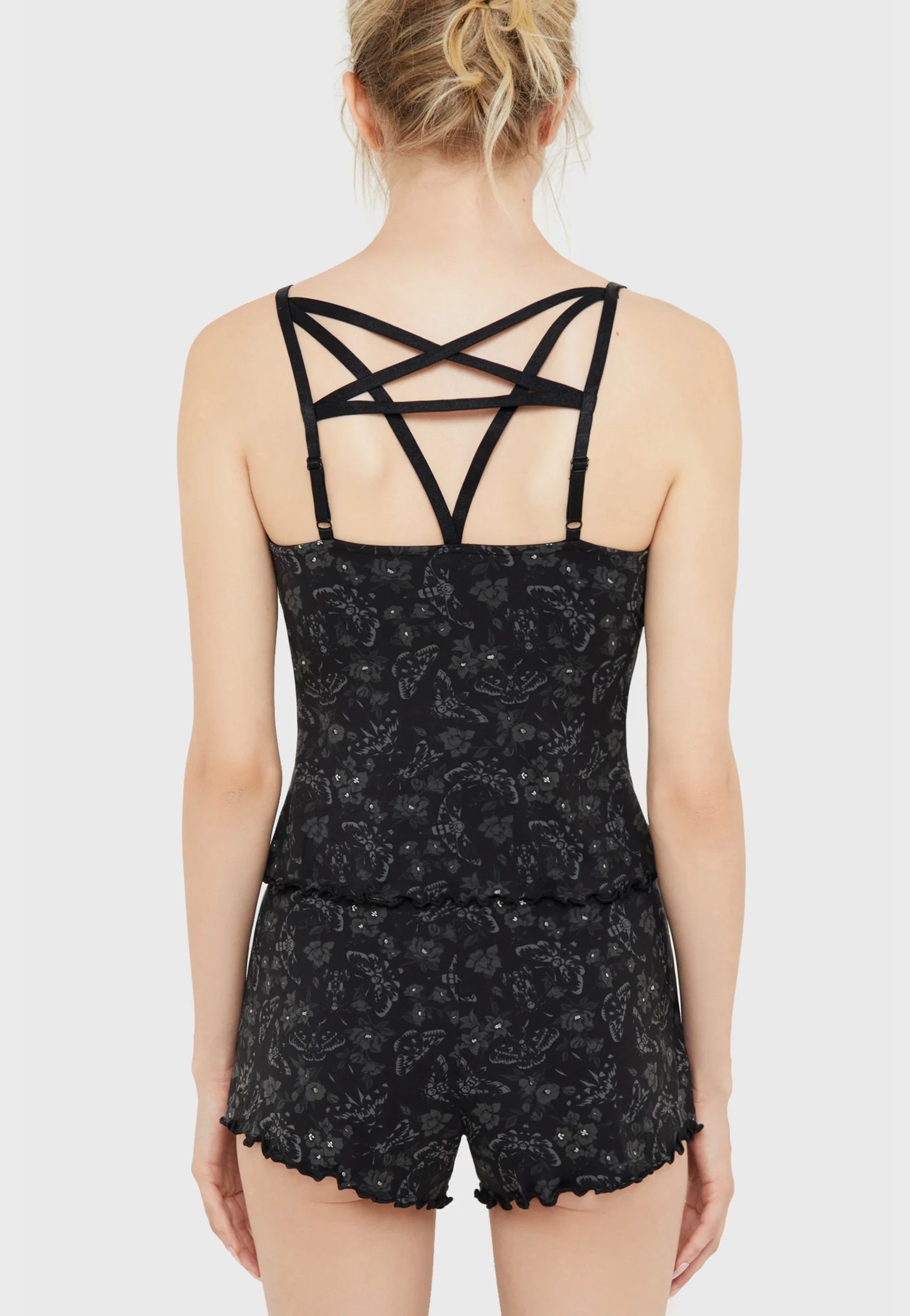 Killstar - Moth And Thorn Tartan/Black - Lounge Set | Women-Image