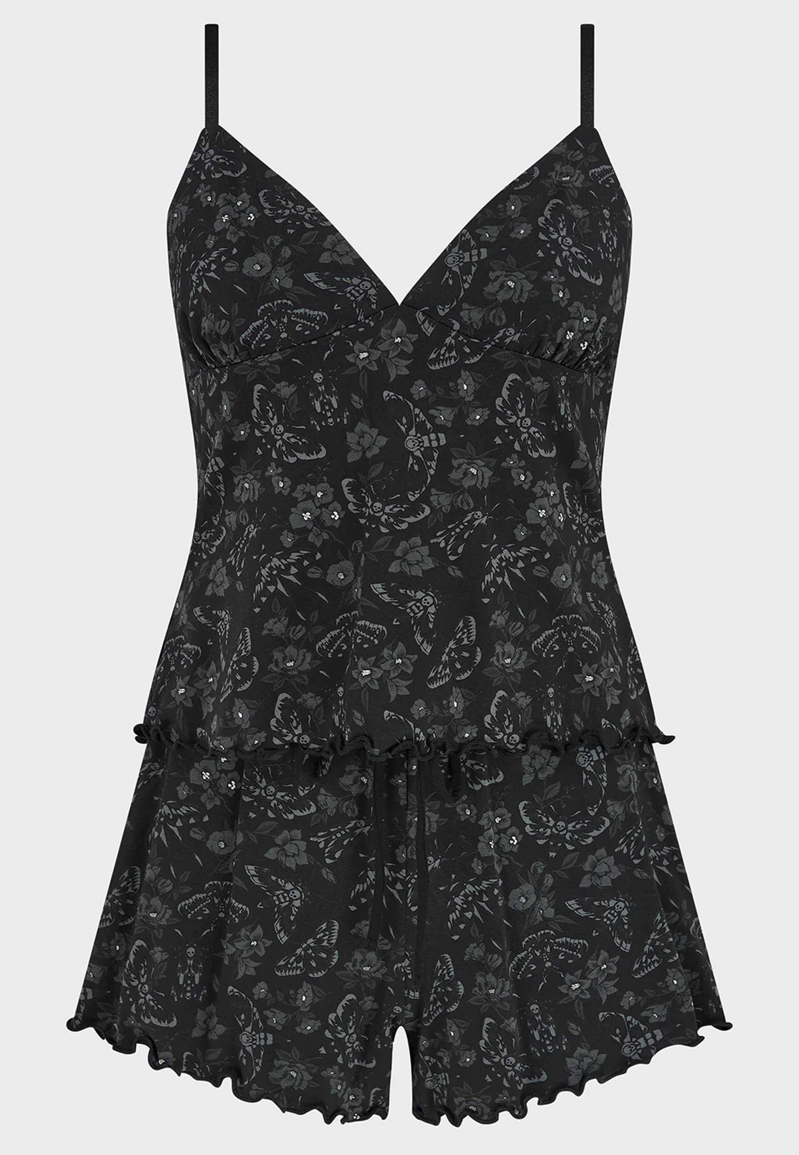 Killstar - Moth And Thorn Tartan/Black - Lounge Set | Women-Image