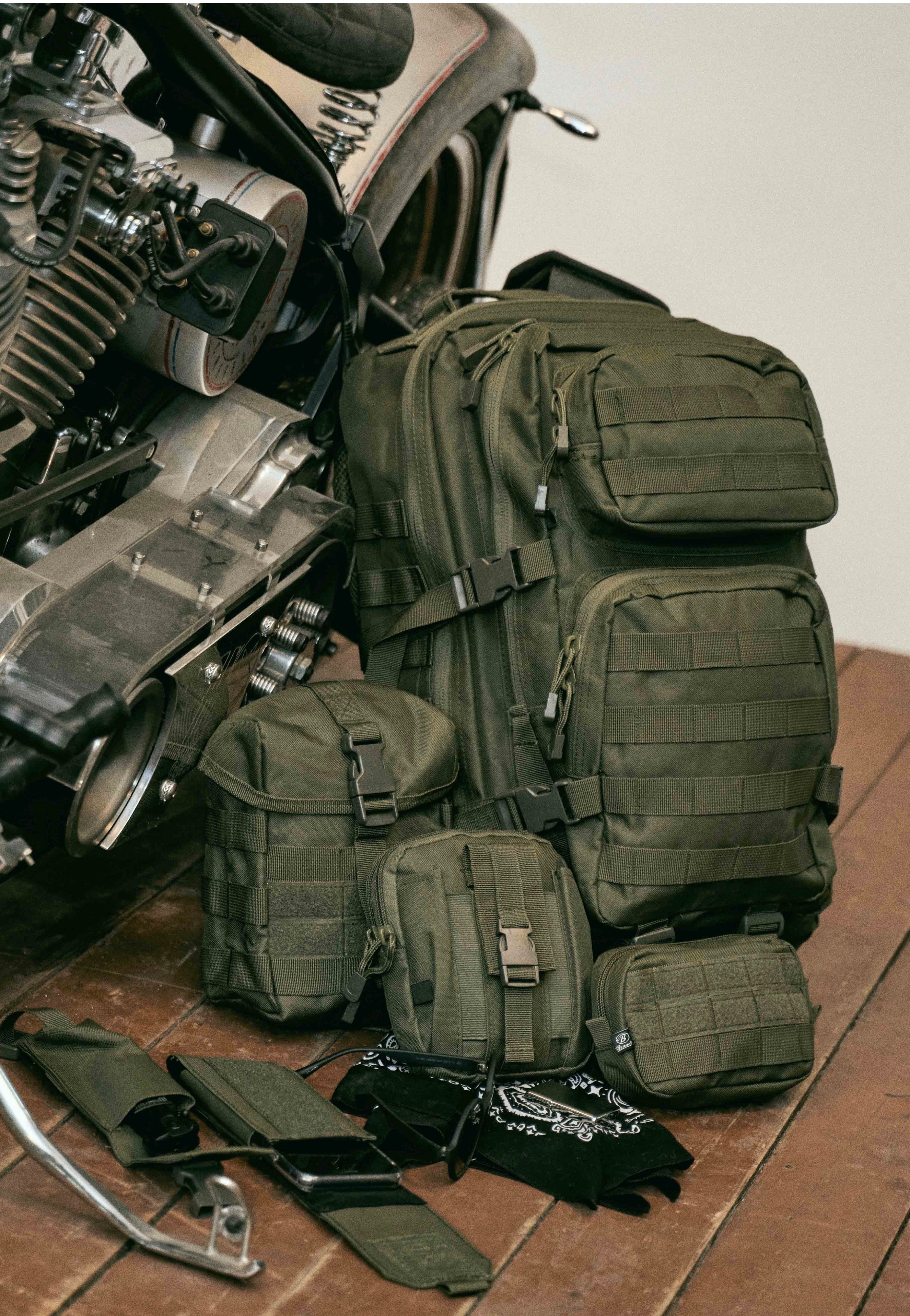 ミリタリー Brandit - Us Cooper Lasercut Medium Olive - Backpack | Nuclear Blast