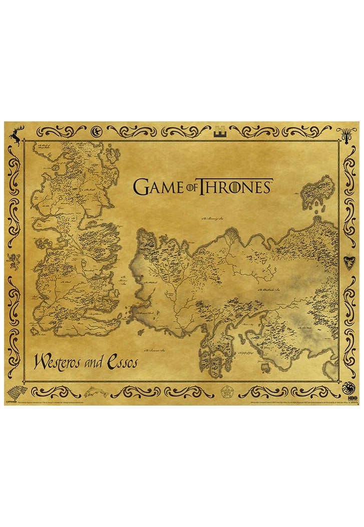 Game Of Thrones - Antique Map Mini - Poster