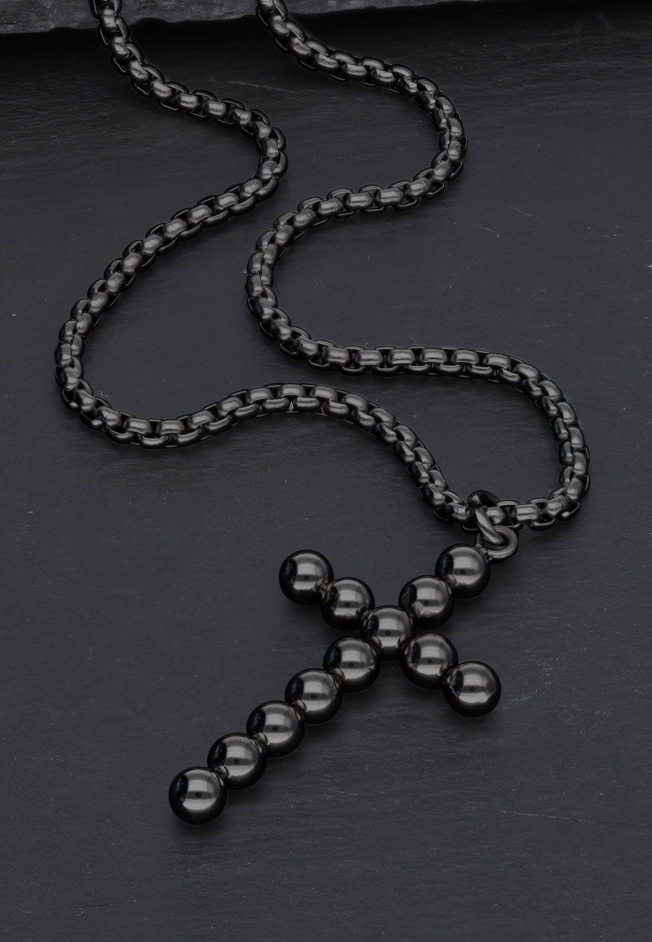 Wildcat - Bubble Cross Black - Necklace | Neutral-Image
