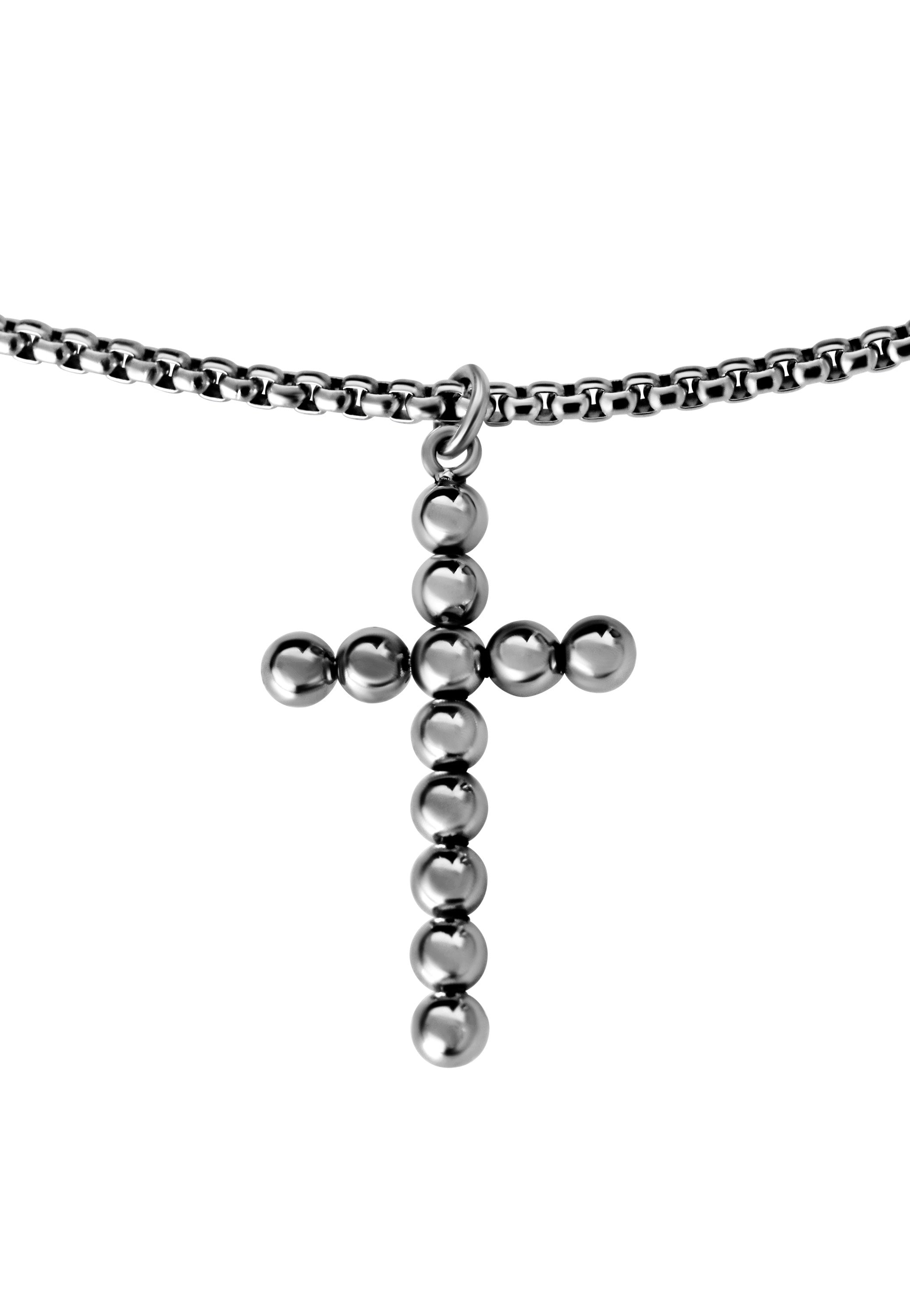 Wildcat - Bubble Cross Silver - Necklace | Neutral-Image