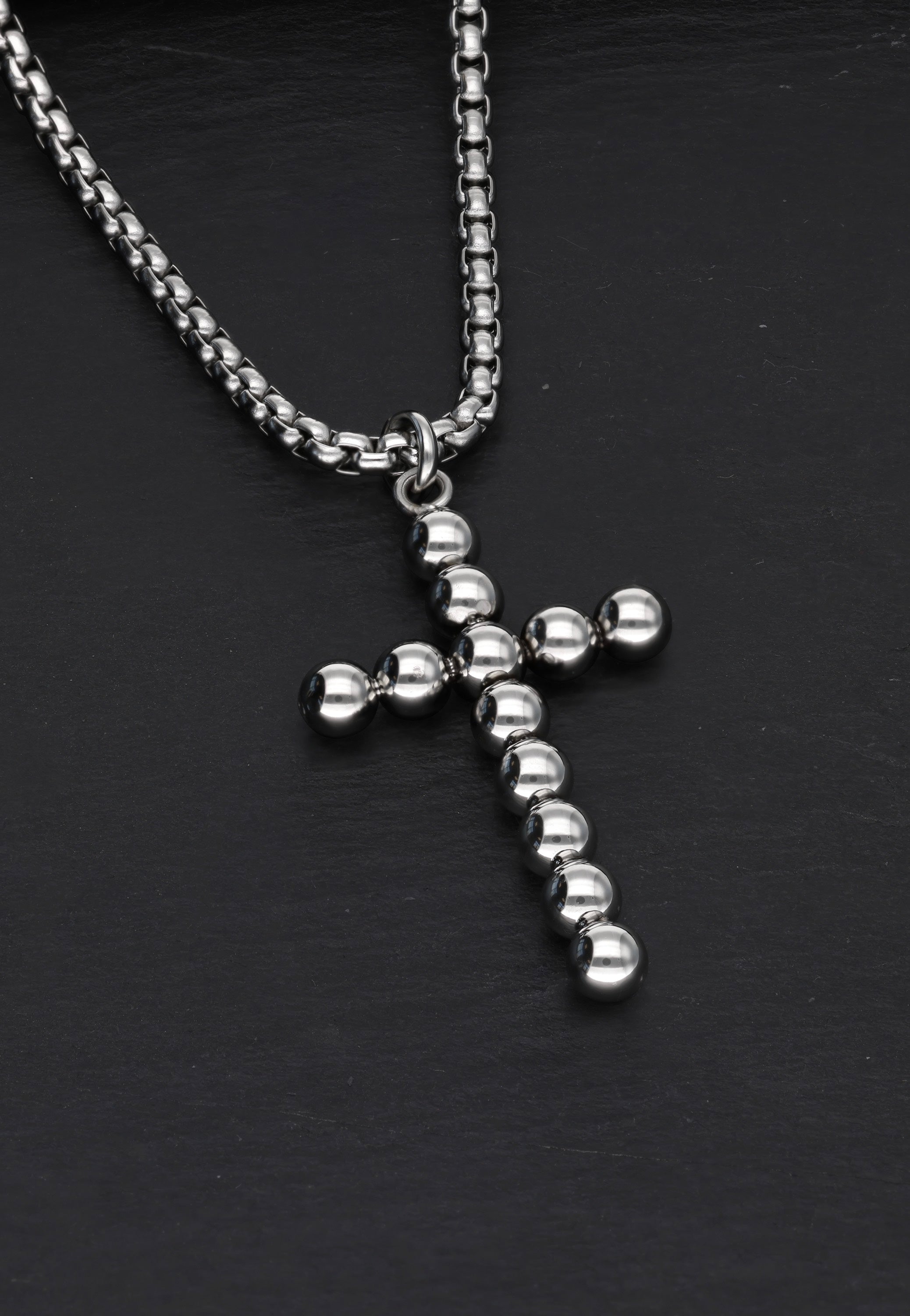 Wildcat - Bubble Cross Silver - Necklace | Neutral-Image