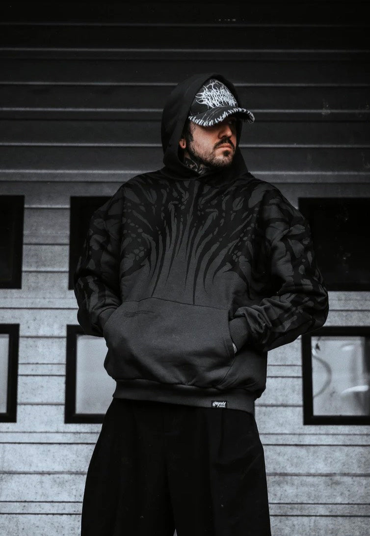 Stay Cold Apparel - Necroblade Heavy Oversized Black - Hoodie | Neutral-Image