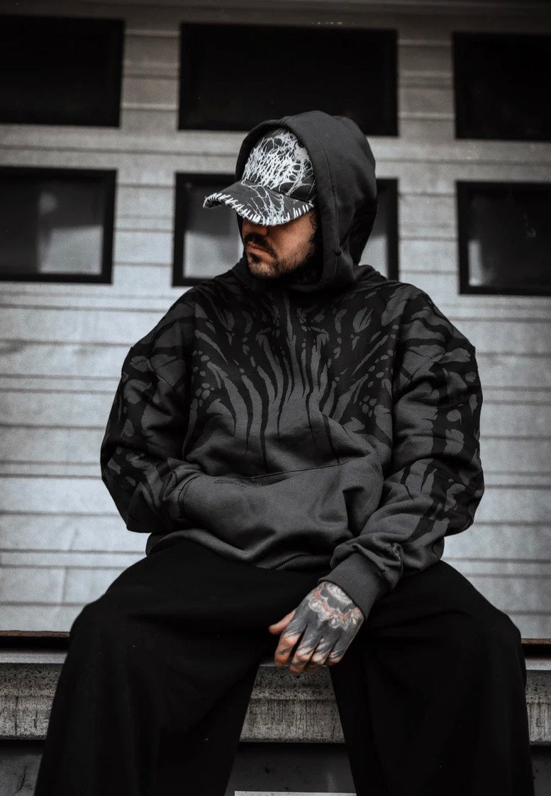 Stay Cold Apparel - Necroblade Heavy Oversized Black - Hoodie | Neutral-Image