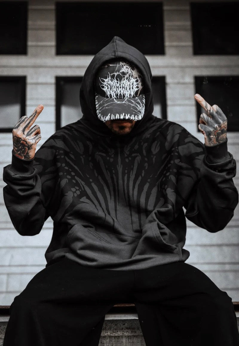 Stay Cold Apparel - Necroblade Heavy Oversized Black - Hoodie | Neutral-Image