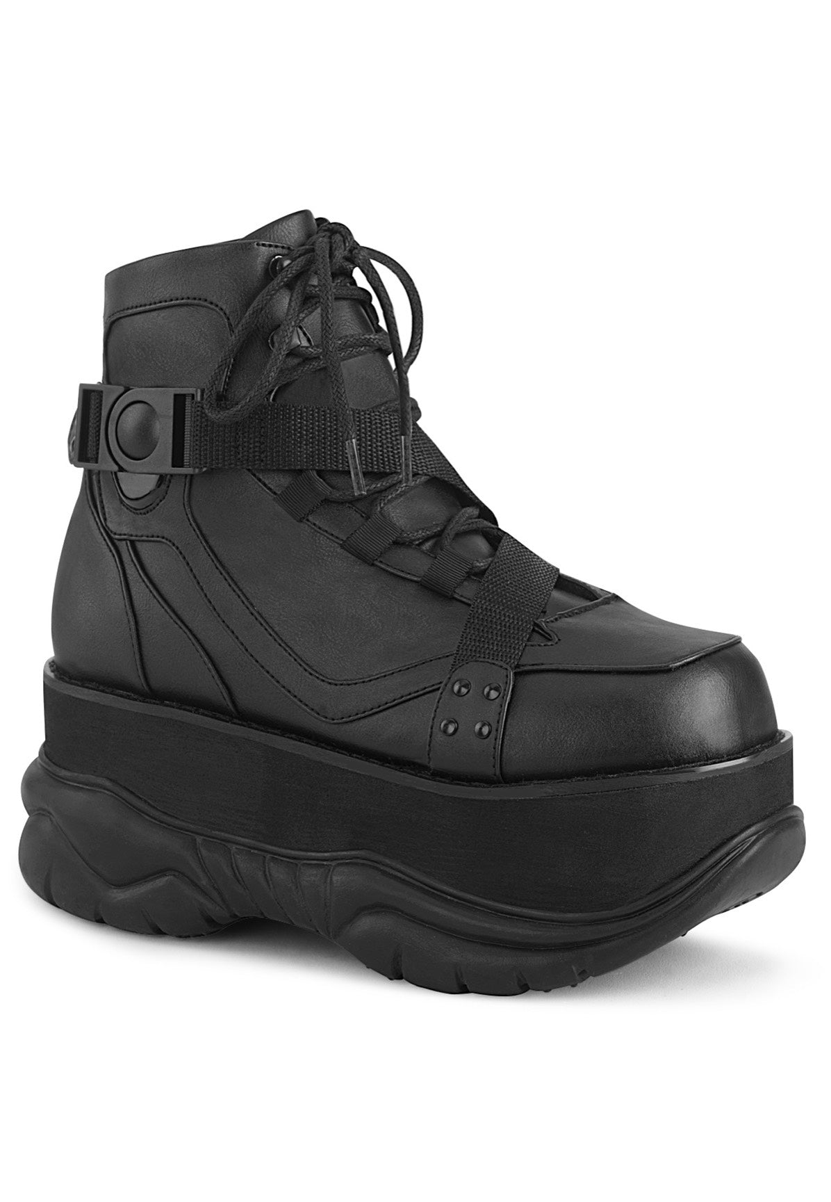 DemoniaCult - Neptune 181 Black Vegan Leather - Girl Shoes | Women-Image