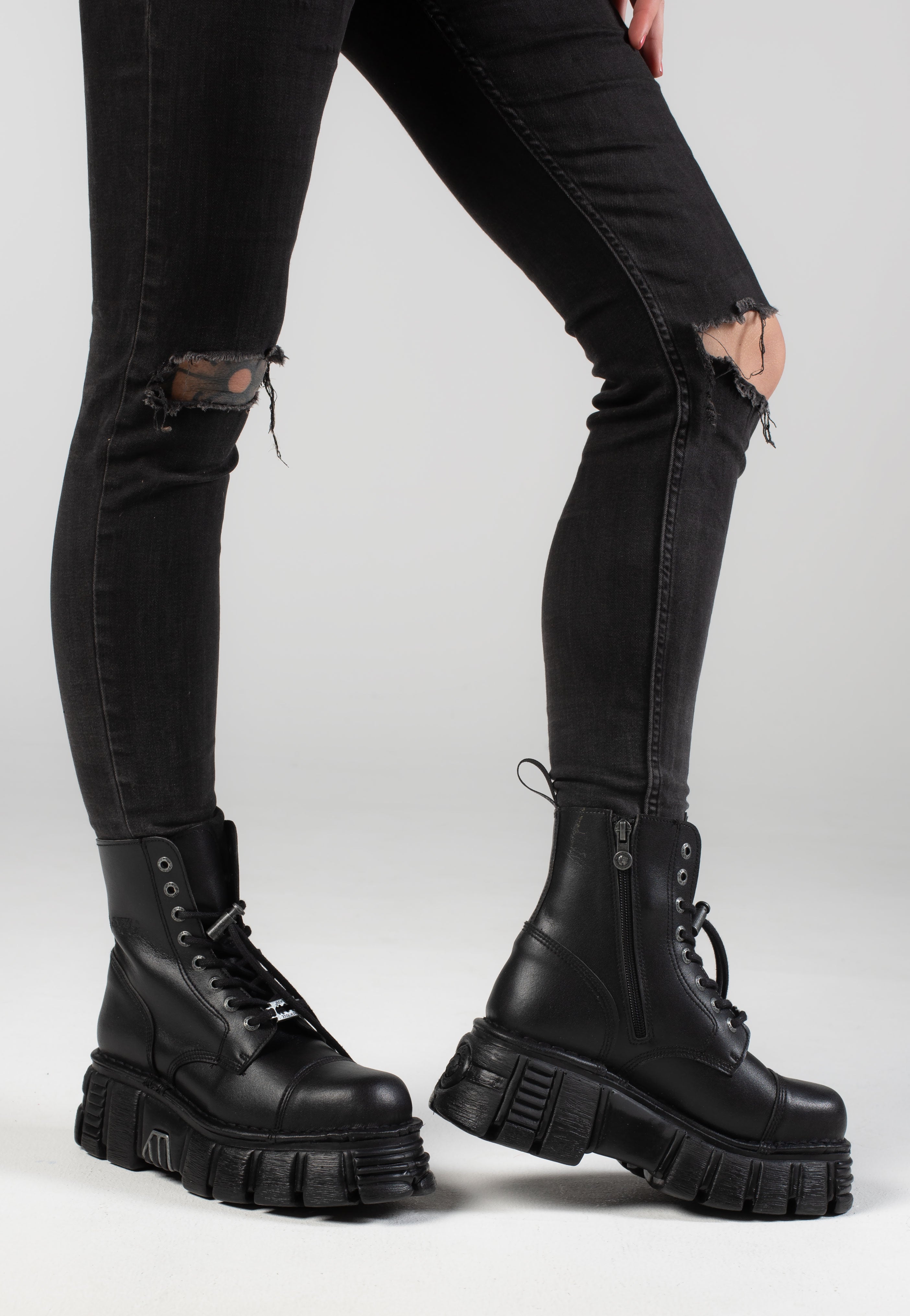 New Rock - Vegan Negro Tower - Zapatos para chica | Nuclear Blast