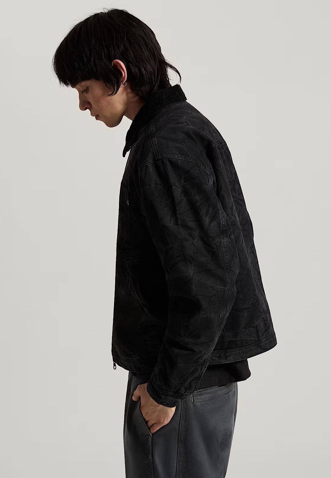 Vans Nico Cropped Chore Canvas Black Jacke