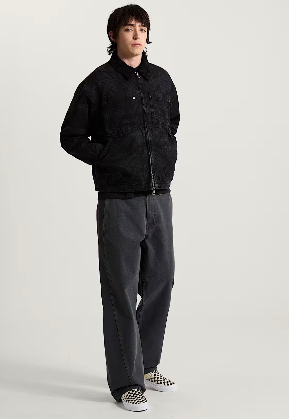 Vans Nico Cropped Chore Canvas Black Jacke
