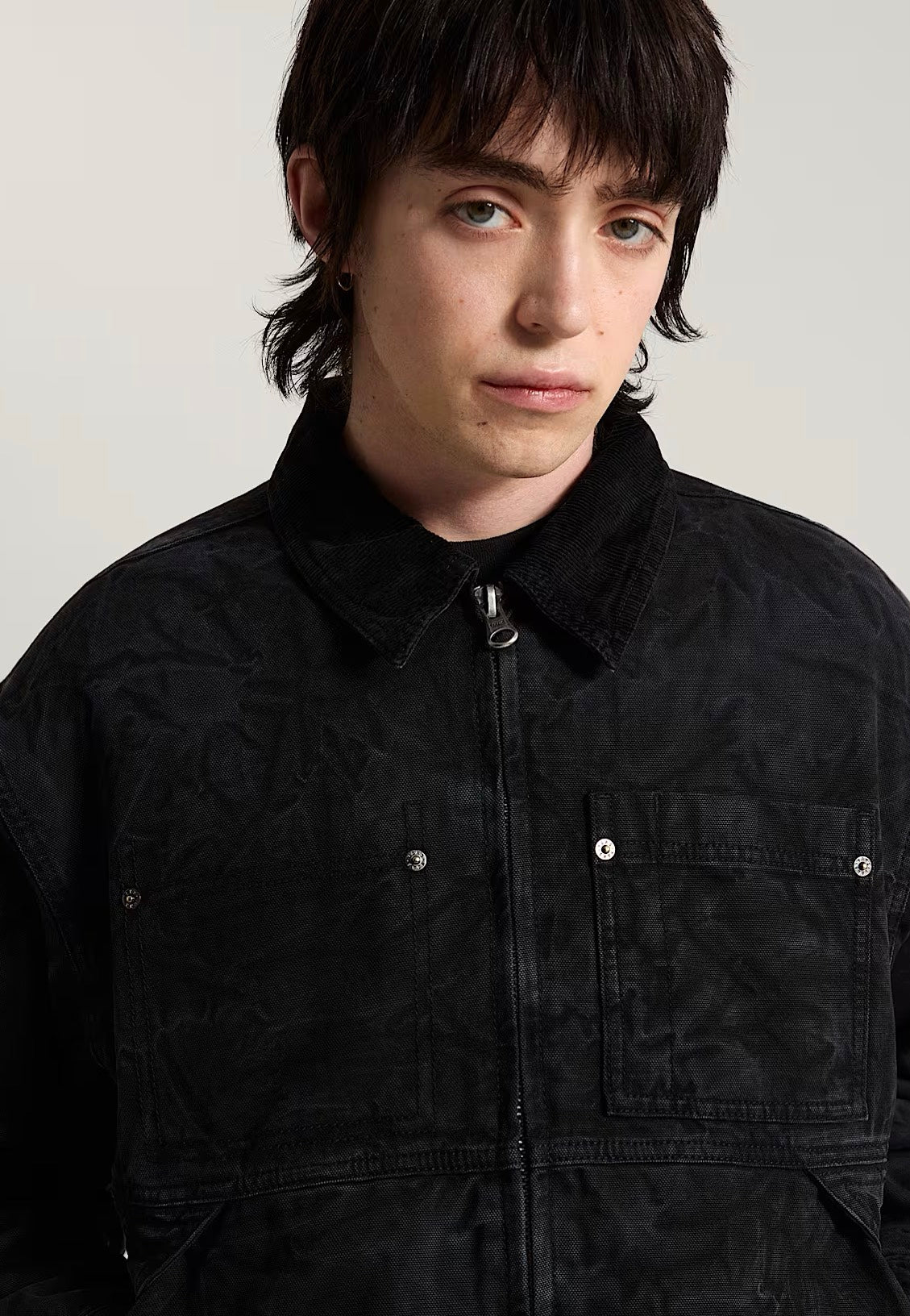 Vans Nico Cropped Chore Canvas Black Jacke